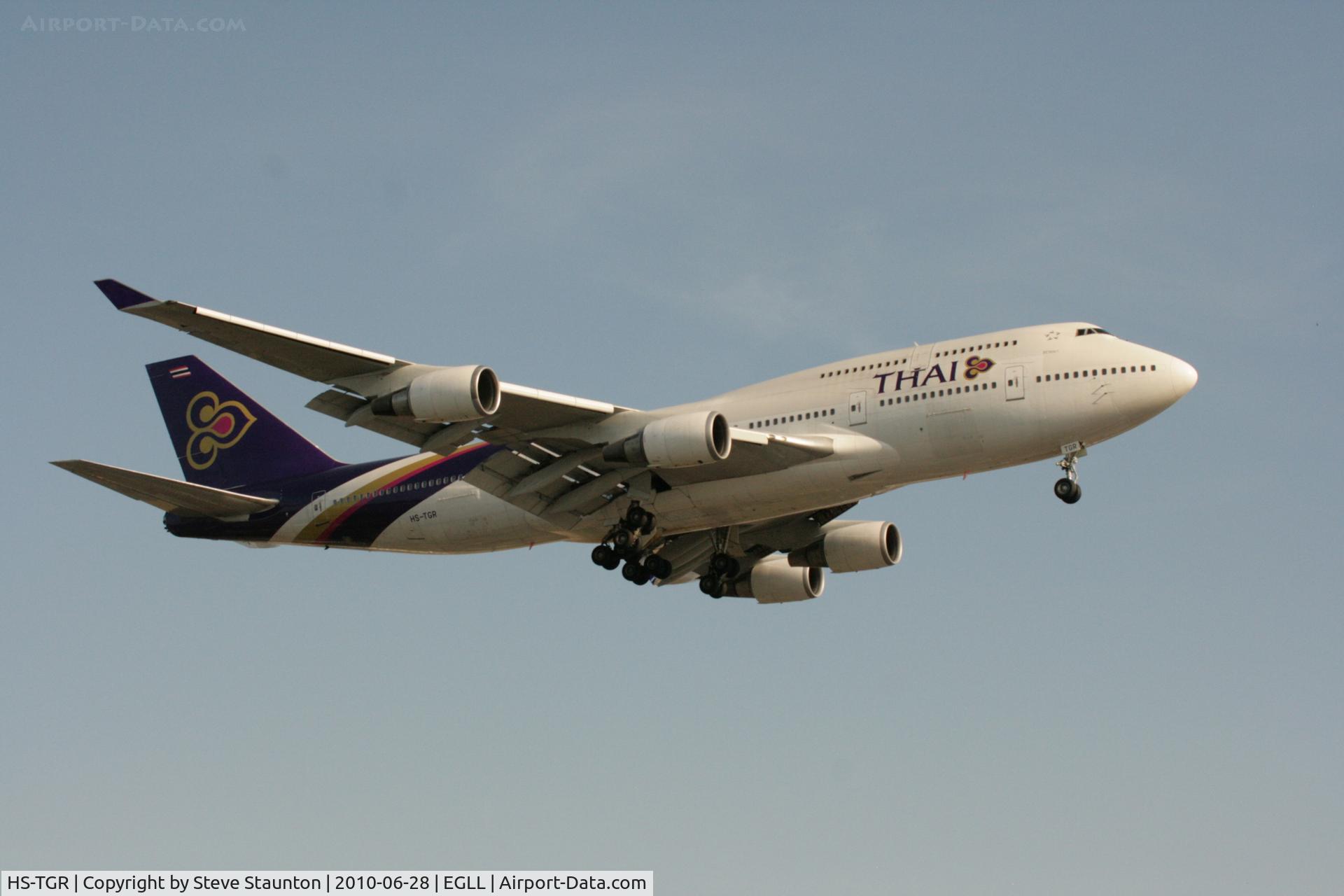 HS-TGR, 1995 Boeing 747-4D7 C/N 27723, Taken at Heathrow Airport, June 2010