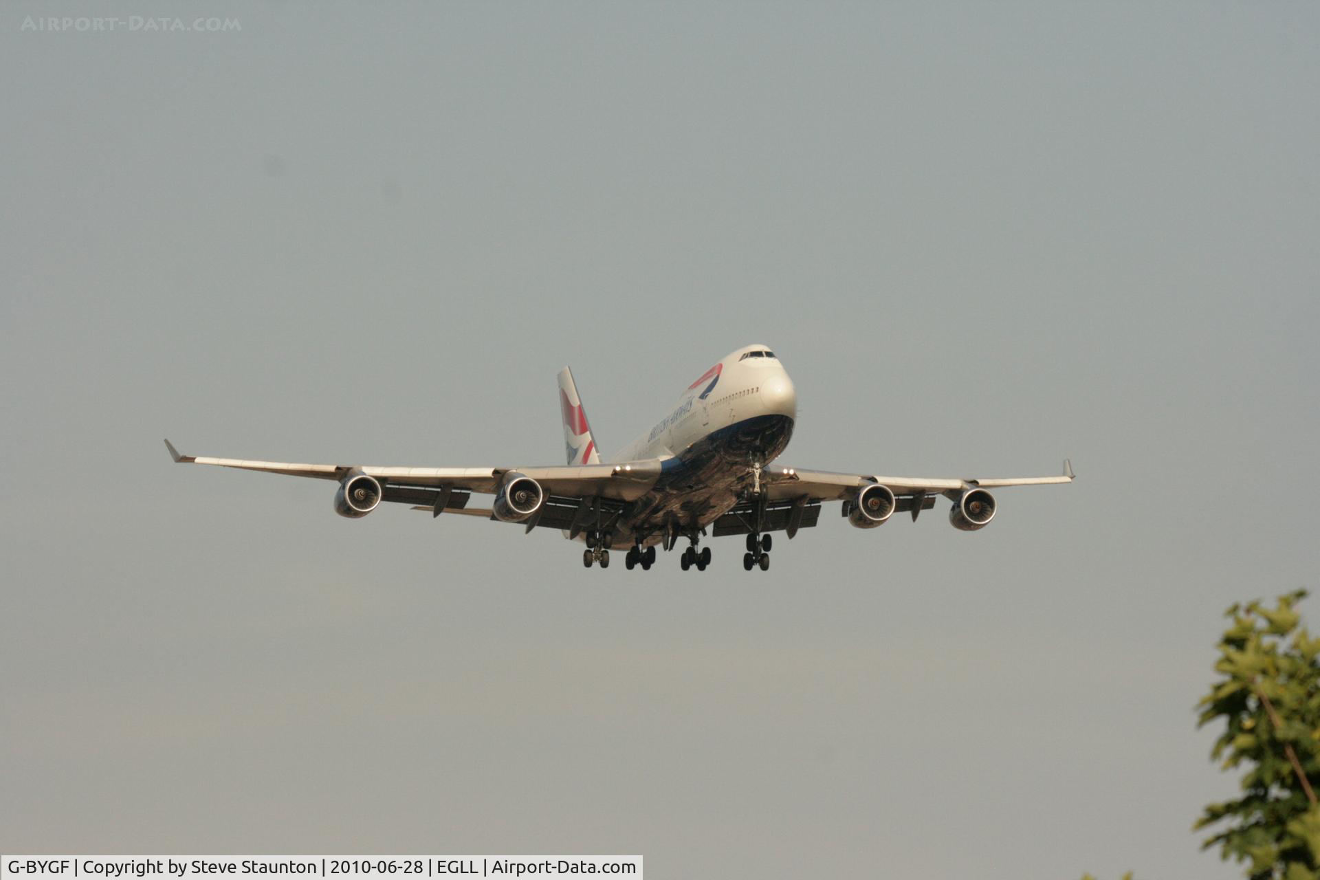 G-BYGF, 1999 Boeing 747-436 C/N 25824, Taken at Heathrow Airport, June 2010