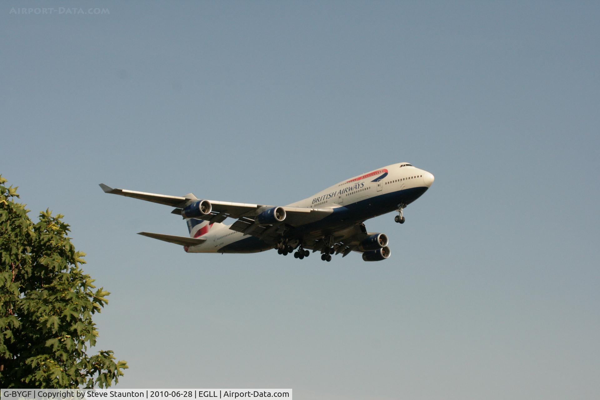 G-BYGF, 1999 Boeing 747-436 C/N 25824, Taken at Heathrow Airport, June 2010