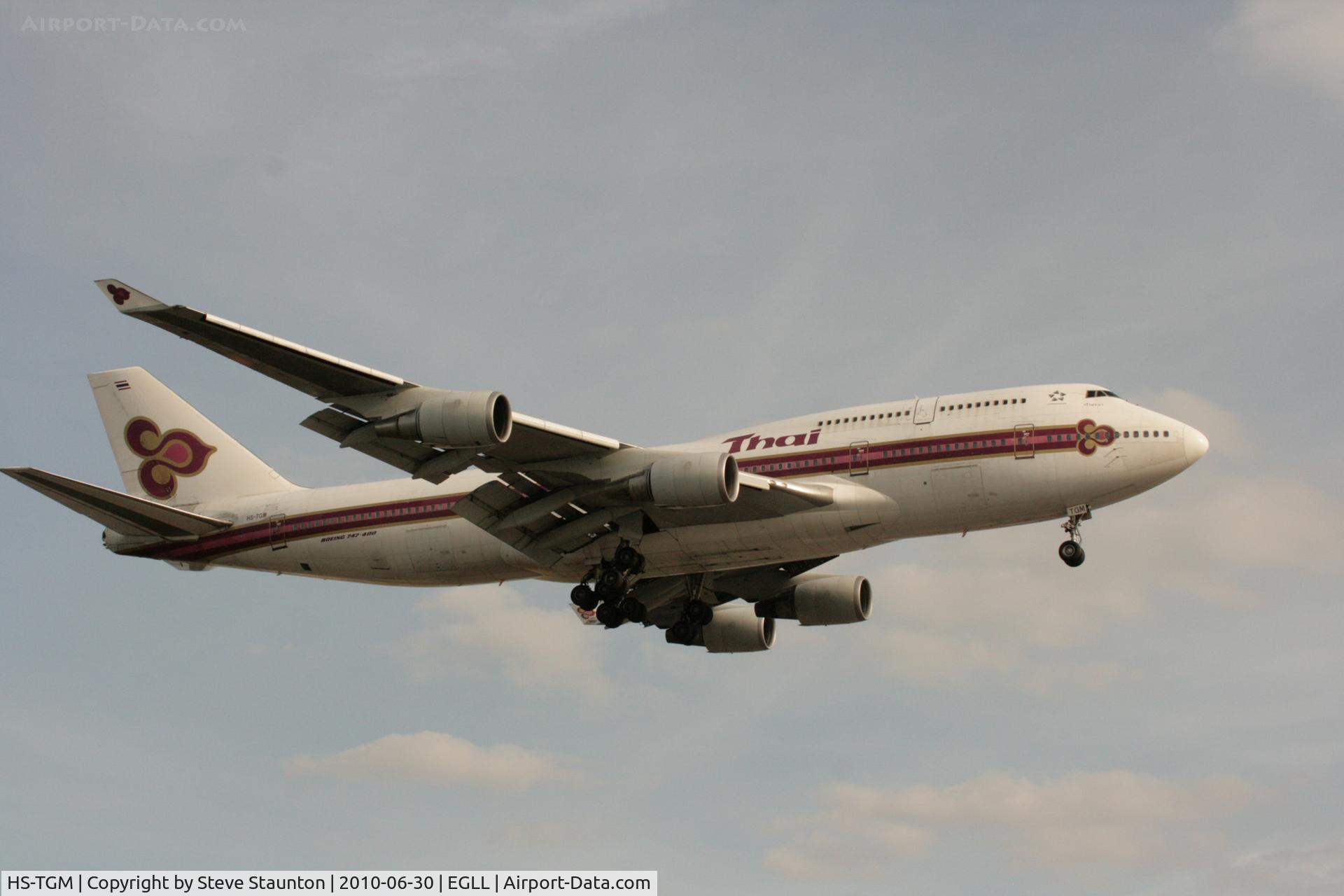 HS-TGM, 1992 Boeing 747-4D7 C/N 27093, Taken at Heathrow Airport, June 2010