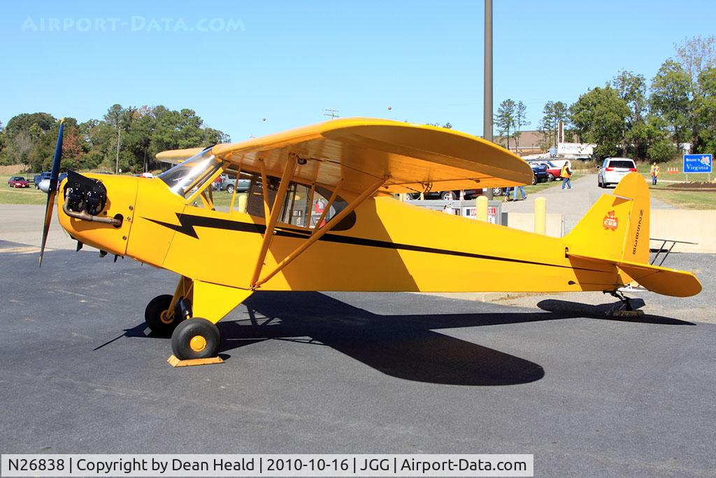 N26838, 1940 Piper J3C-65 Cub C/N 4212, 1940 Piper J3C-65 Cub N26838 on display at the 40th Anniversary Celebration and Open House at Williamsburg-Jamestown Airport.