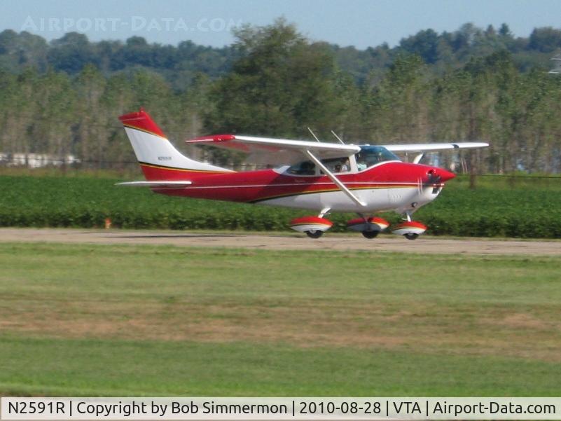 N2591R, 1967 Cessna 182K Skylane C/N 18258291, Arriving at the Newark, Ohio breakfast fly-in.