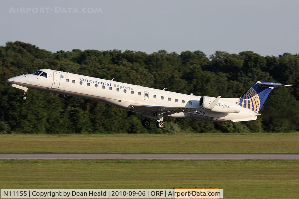 N11155, 2004 Embraer ERJ-145XR (EMB-145XR) C/N 145782, Continental Express (ExpressJet Airlines) N11155 (FLT BTA2849) departing RWY 5 en route to Cleveland-Hopkins Int'l (KCLE).