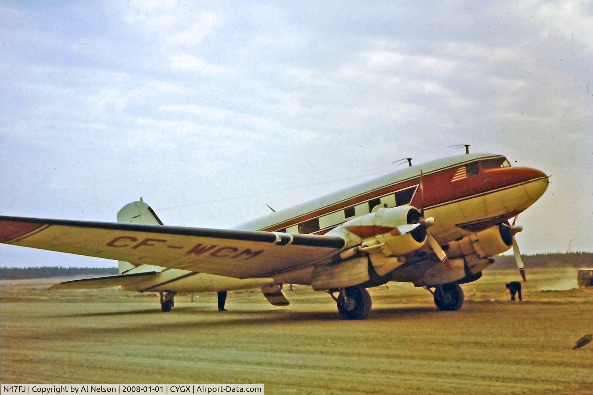 N47FJ, 1943 Douglas C-47 C/N 9053, N47FJ was CF-WCM of Midwest airlines back in 1960s and 70s