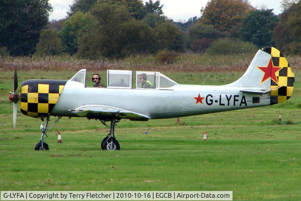 G-LYFA, 1982 Yakovlev Yak-52 C/N 822608, 1982 Intreprinderea De Avioane Bacau YAK-52, c/n: 822608 at Barton