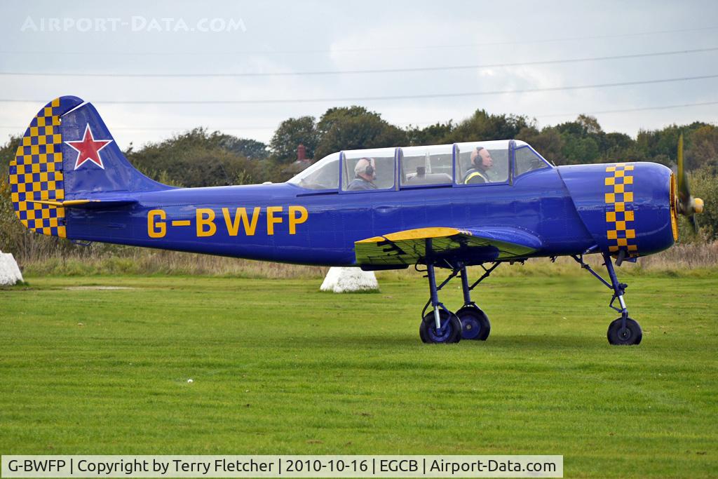 G-BWFP, 1985 Bacau Yak-52 C/N 855503, 1985 Intreprinderea De Avioane Bacau YAK-52, c/n: 855503 at Barton