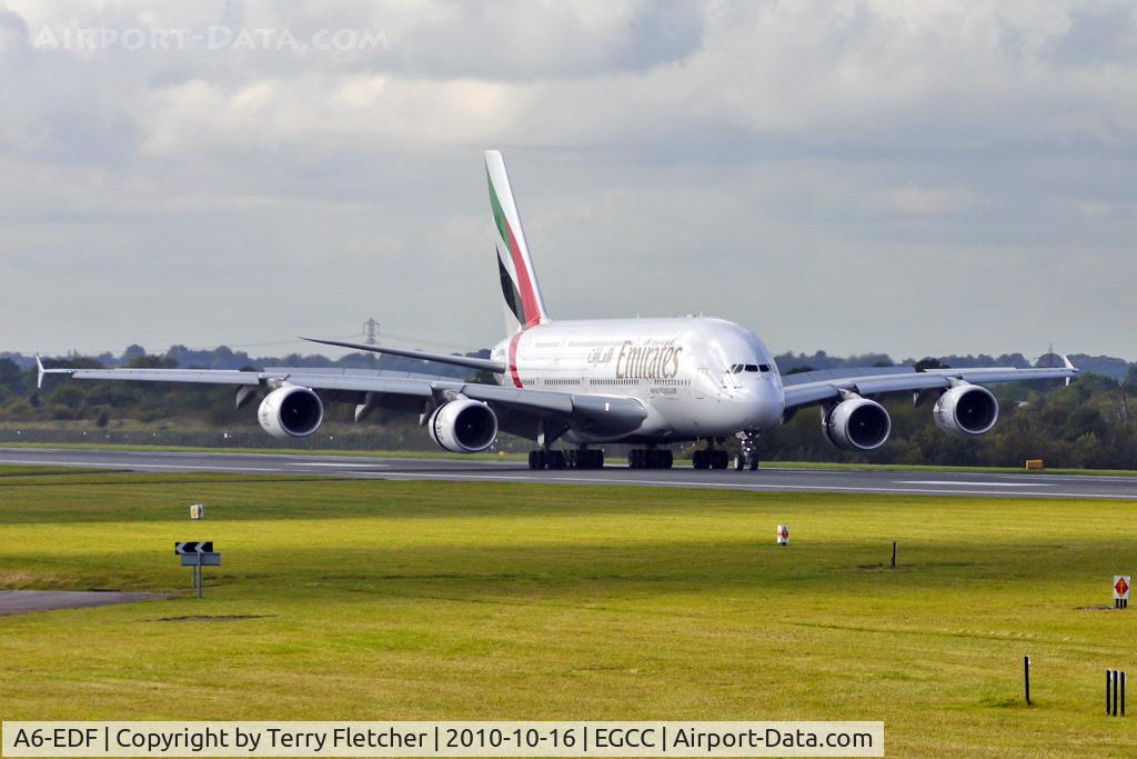 A6-EDF, 2006 Airbus A380-861 C/N 007, Emirates Airbus A-380-841, c/n: 007 arriving at Manchester
