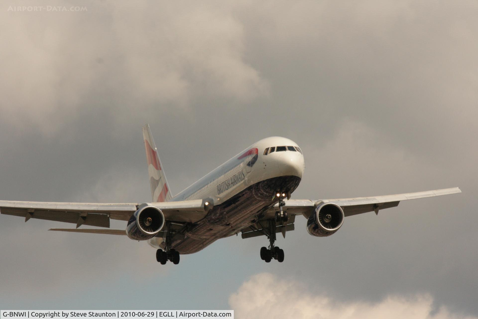 G-BNWI, 1990 Boeing 767-336 C/N 24341, Taken at Heathrow Airport, June 2010