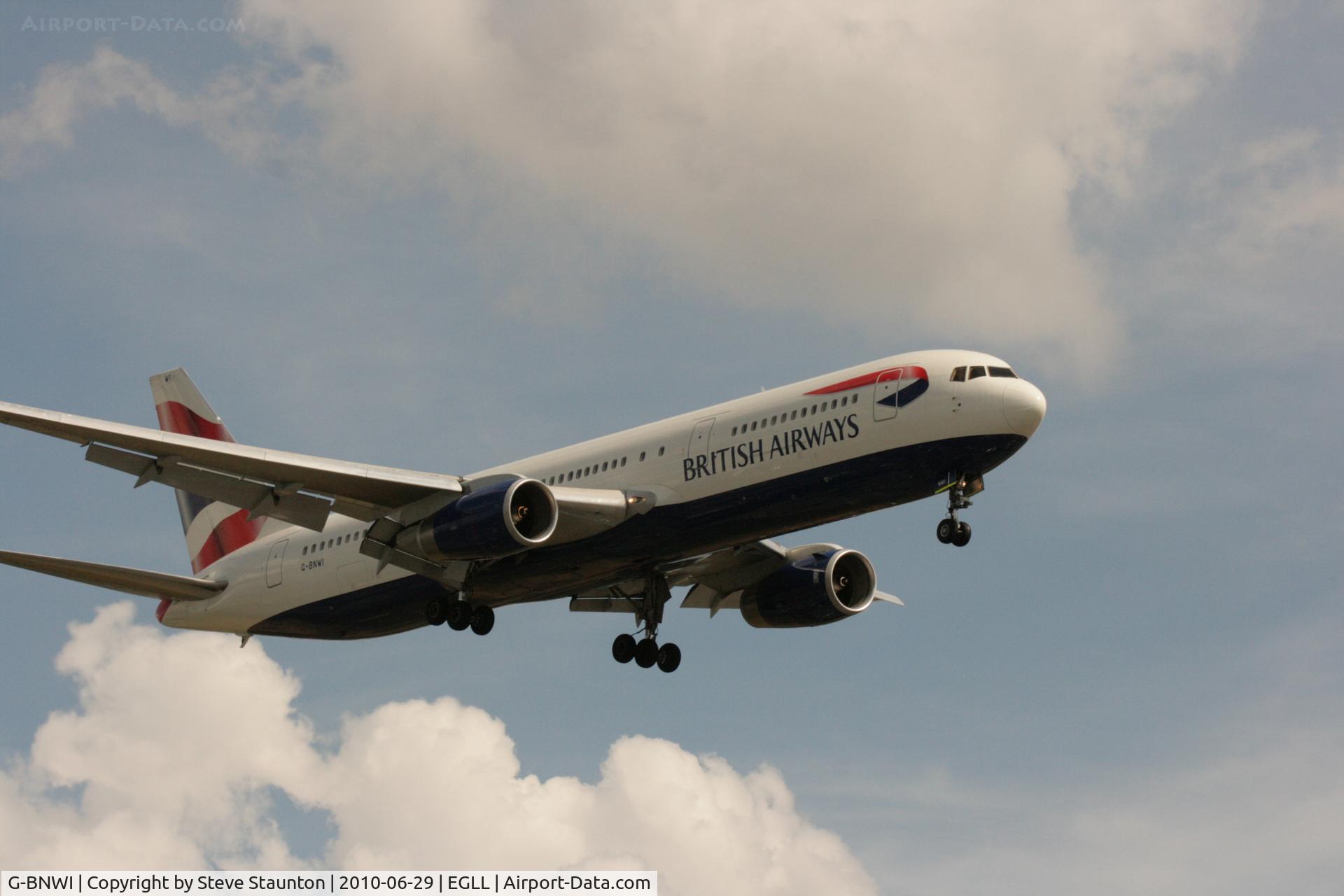 G-BNWI, 1990 Boeing 767-336 C/N 24341, Taken at Heathrow Airport, June 2010