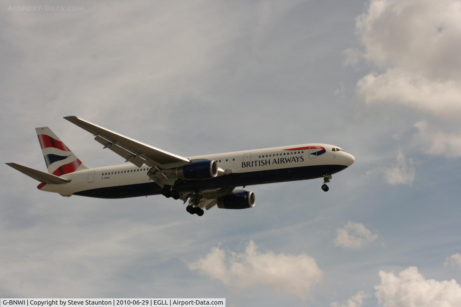 G-BNWI, 1990 Boeing 767-336 C/N 24341, Taken at Heathrow Airport, June 2010