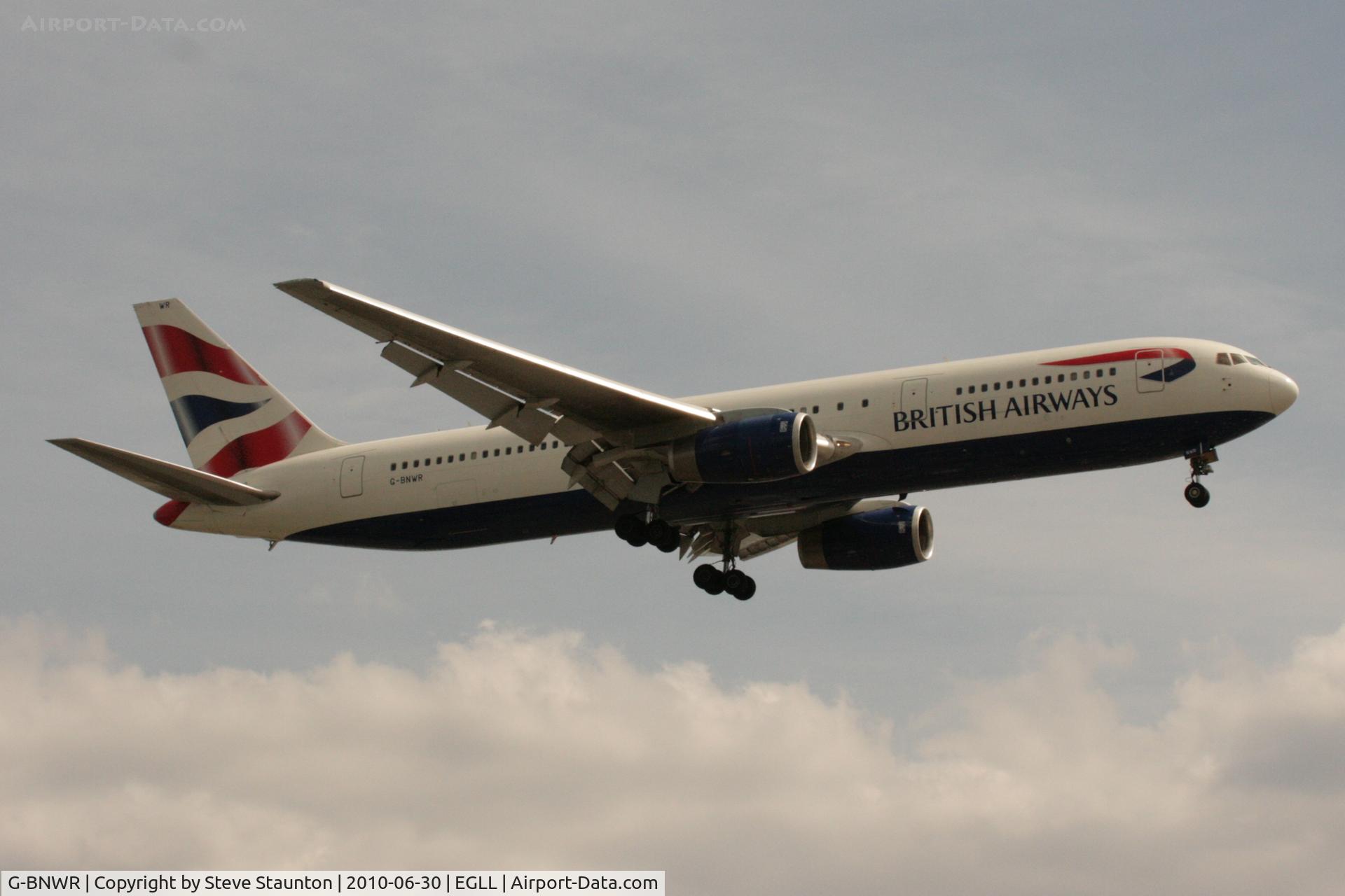 G-BNWR, 1992 Boeing 767-336 C/N 25732, Taken at Heathrow Airport, June 2010