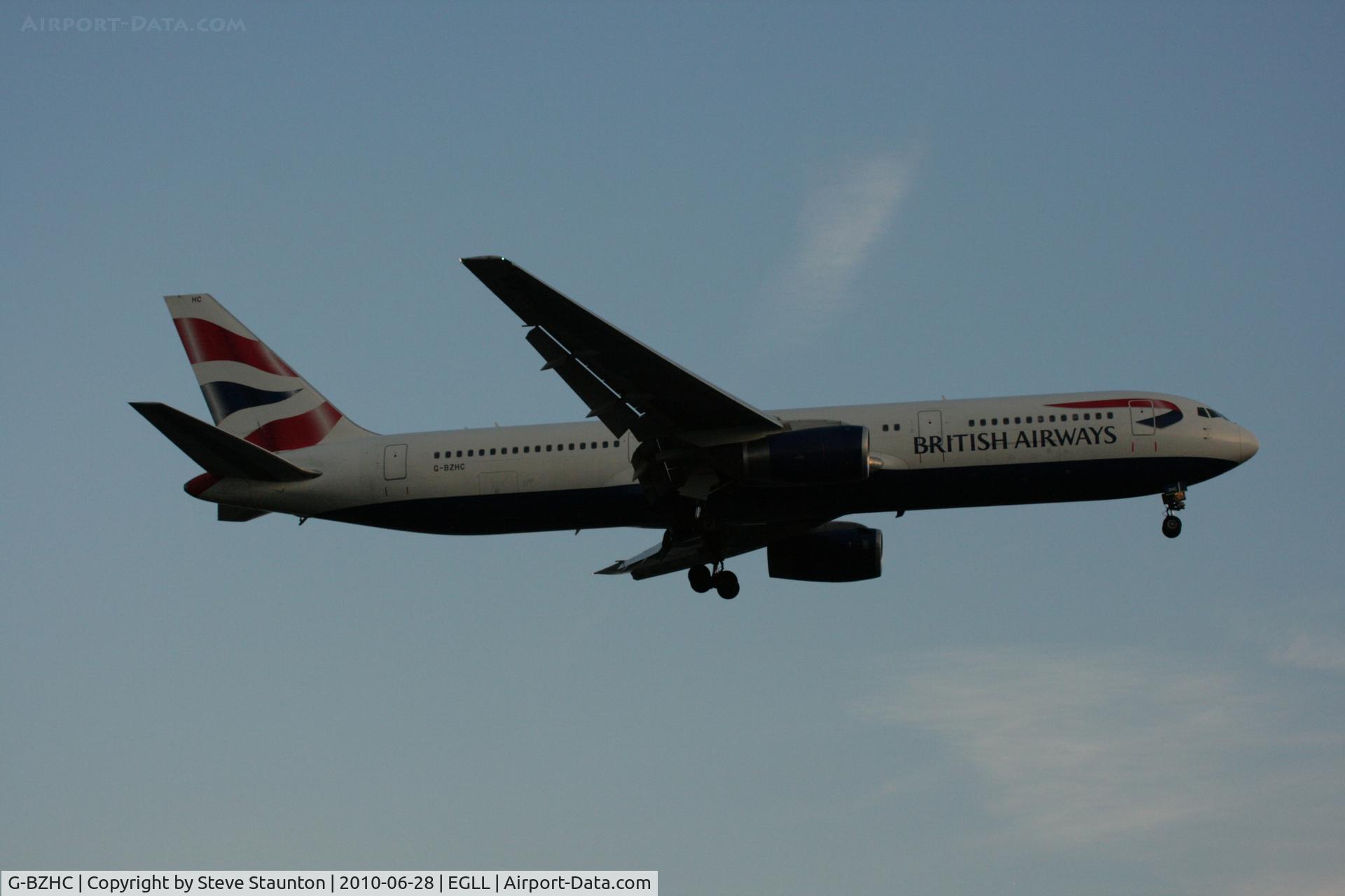 G-BZHC, 1998 Boeing 767-336 C/N 29232, Taken at Heathrow Airport, June 2010