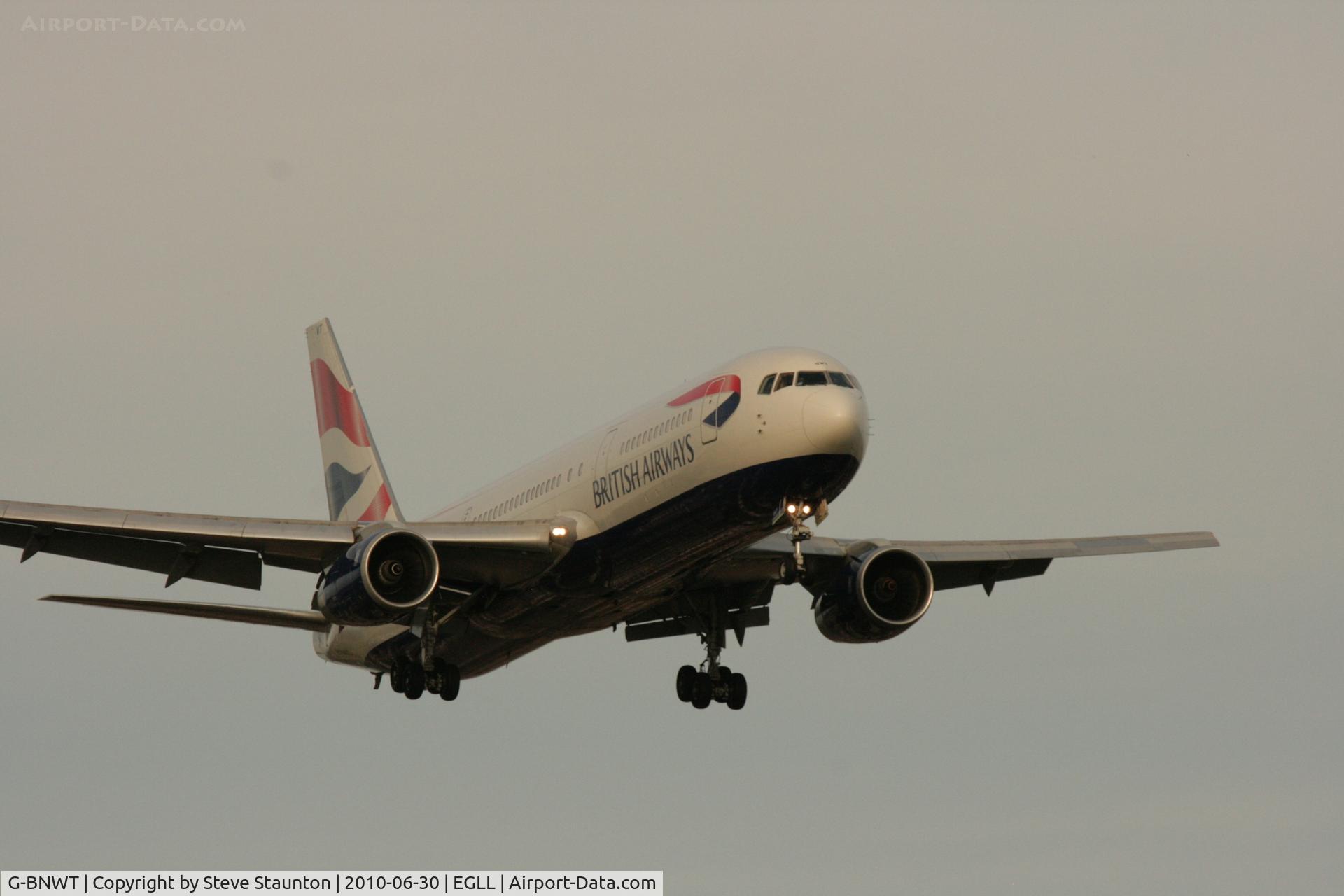 G-BNWT, 1992 Boeing 767-336 C/N 25828, Taken at Heathrow Airport, June 2010