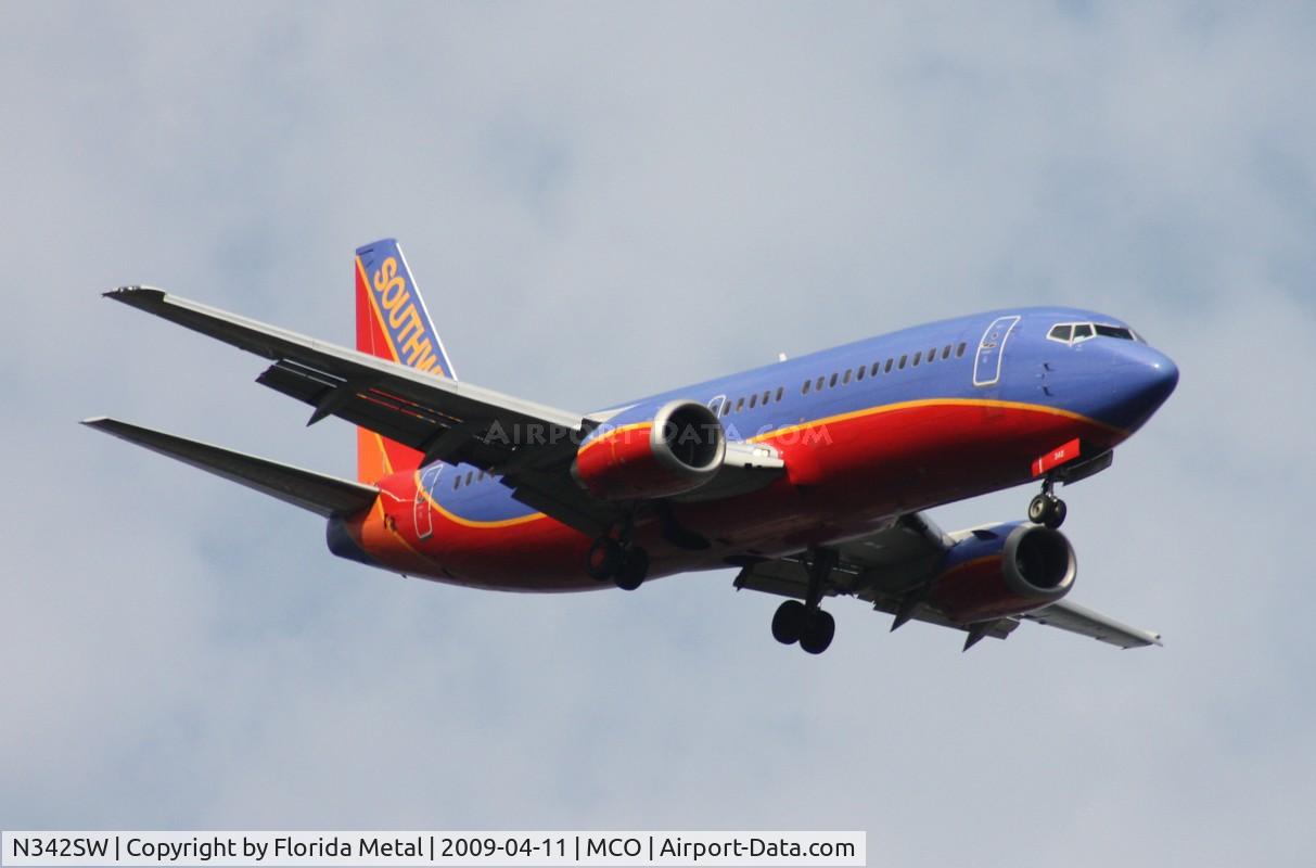 N342SW, 1989 Boeing 737-3H4 C/N 24133, Southwest 737-300