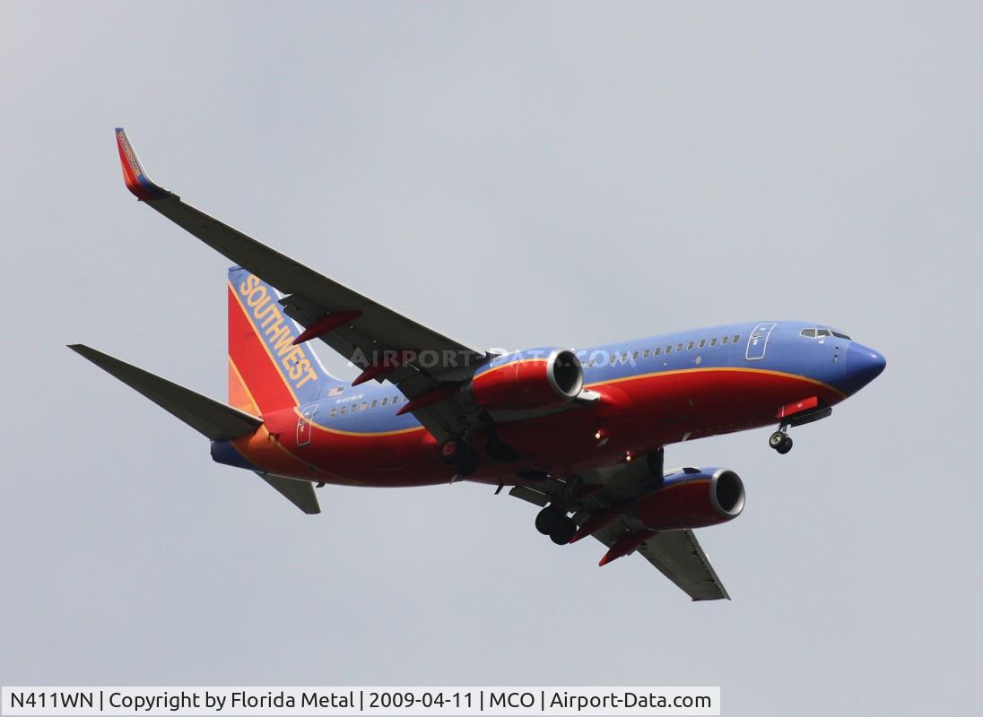 N411WN, 2001 Boeing 737-7H4 C/N 29821, Southwest 737-700