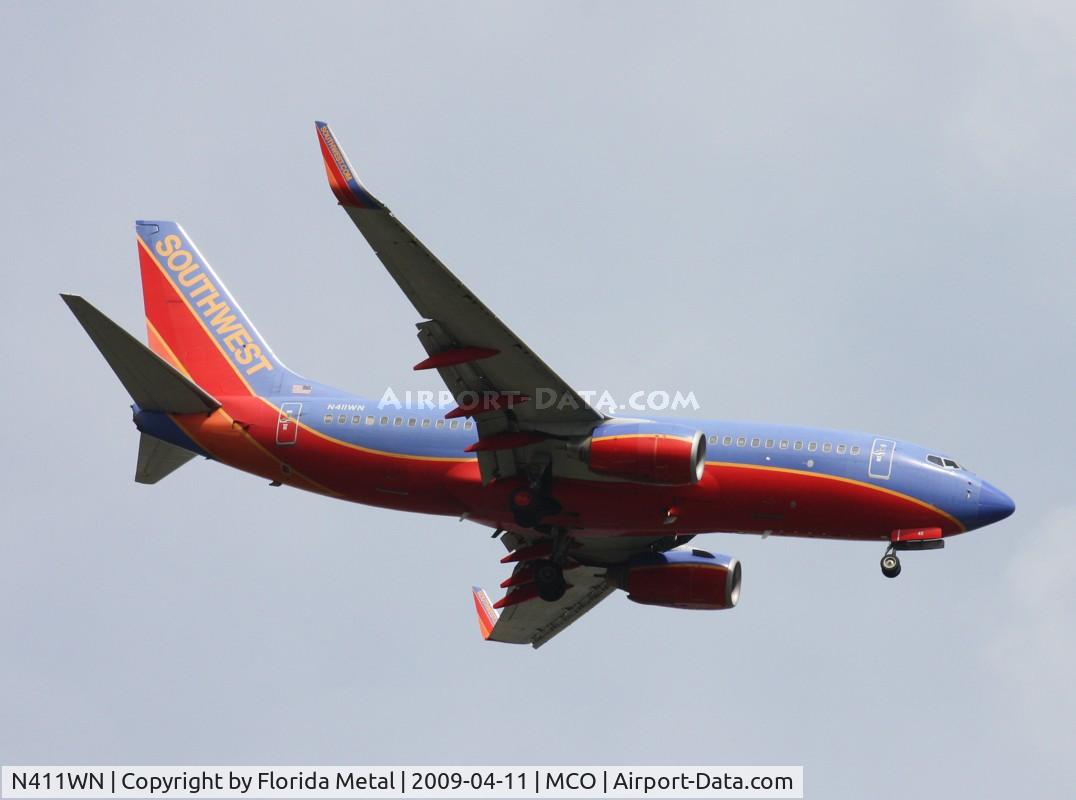 N411WN, 2001 Boeing 737-7H4 C/N 29821, Southwest 737-700