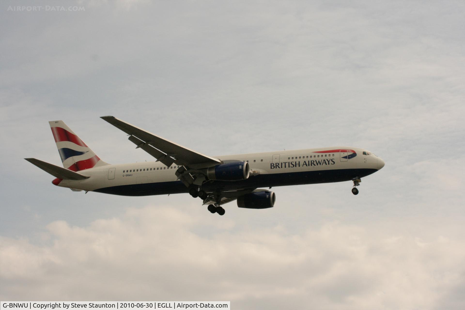 G-BNWU, 1993 Boeing 767-336 C/N 25829, Taken at Heathrow Airport, June 2010