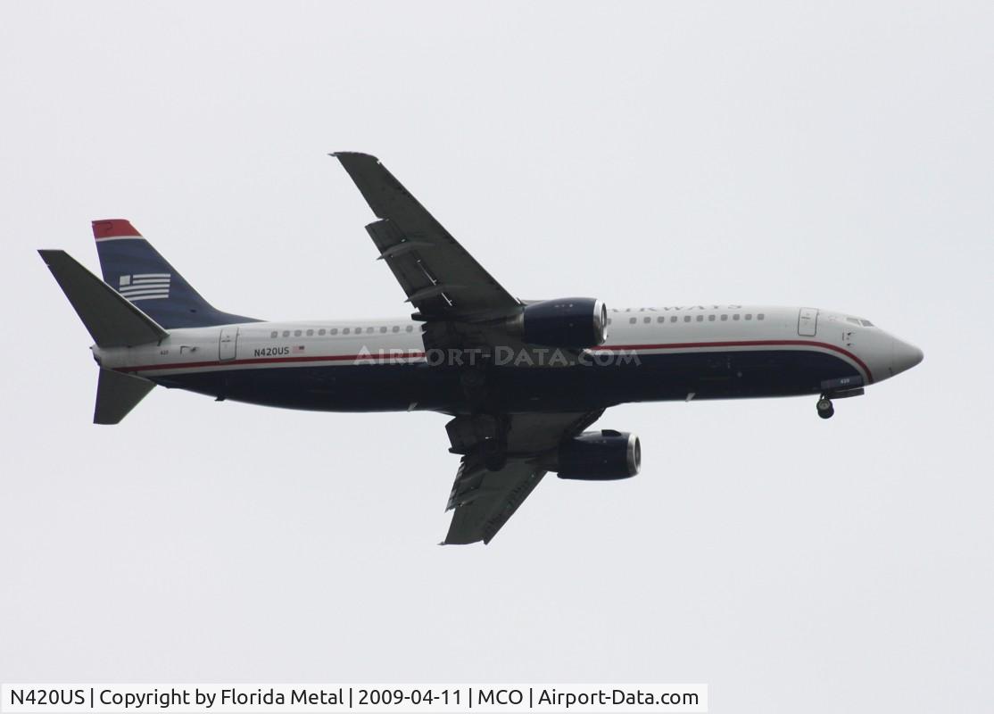 N420US, 1989 Boeing 737-401 C/N 23987, US Airways 737-400