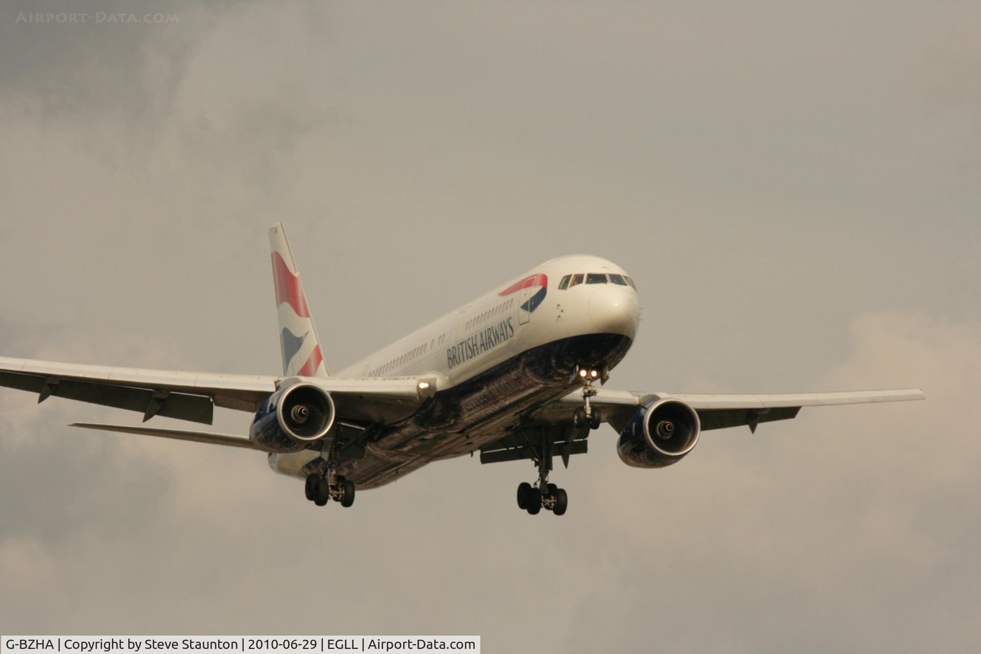 G-BZHA, 1998 Boeing 767-336 C/N 29230, Taken at Heathrow Airport, June 2010