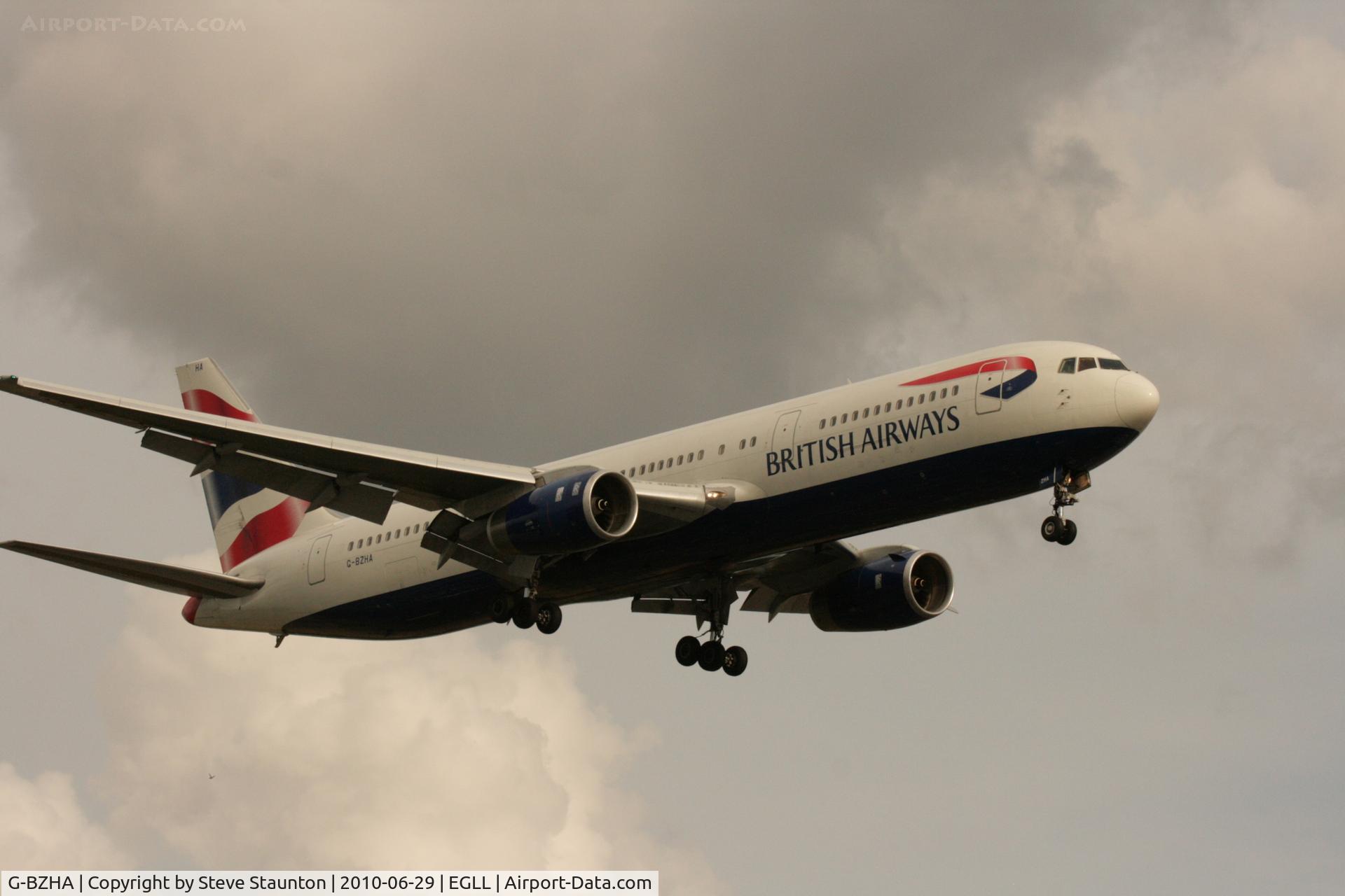 G-BZHA, 1998 Boeing 767-336 C/N 29230, Taken at Heathrow Airport, June 2010