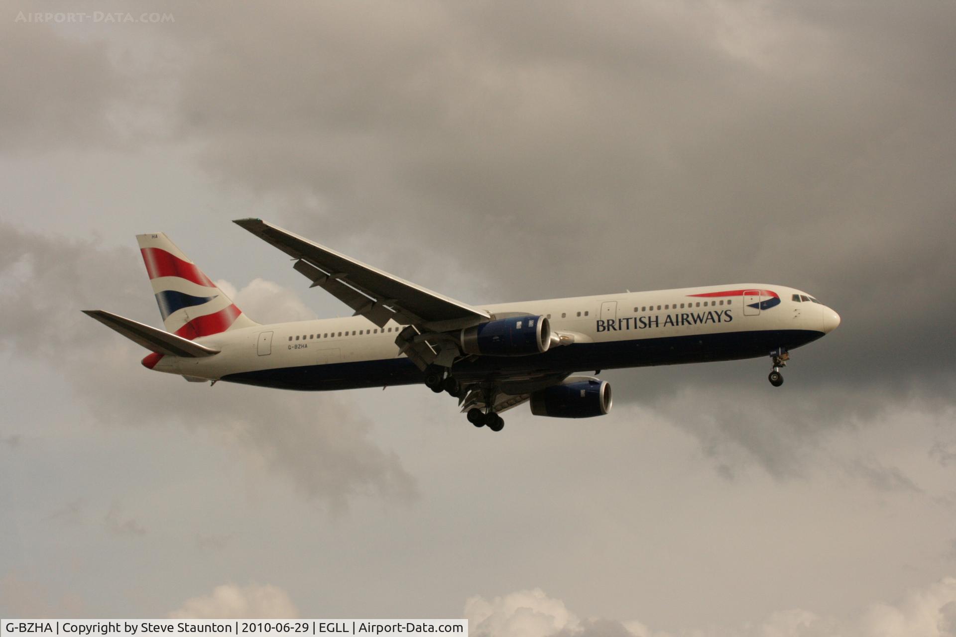 G-BZHA, 1998 Boeing 767-336 C/N 29230, Taken at Heathrow Airport, June 2010