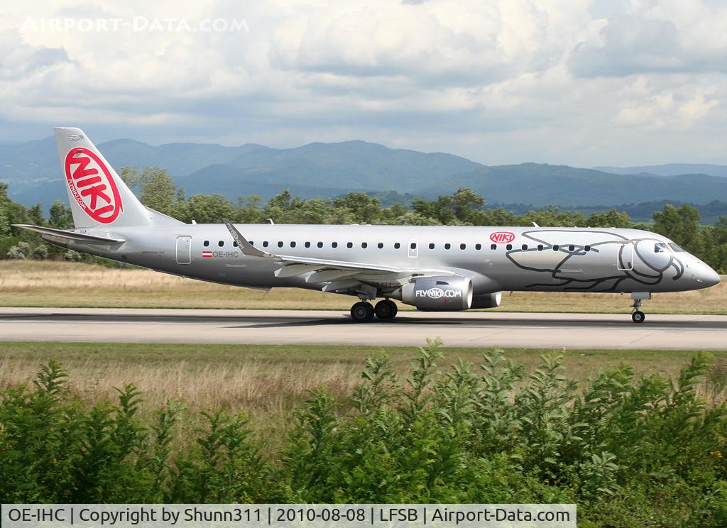 OE-IHC, 2010 Embraer 190LR (ERJ-190-100LR) C/N 19000349, Taking off rwy 16