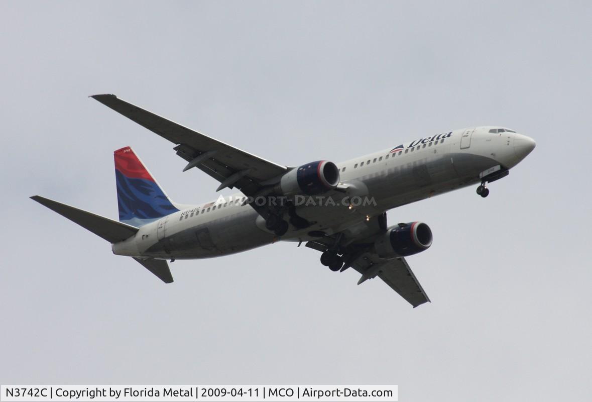 N3742C, 2001 Boeing 737-832 C/N 30835, Delta 737-800