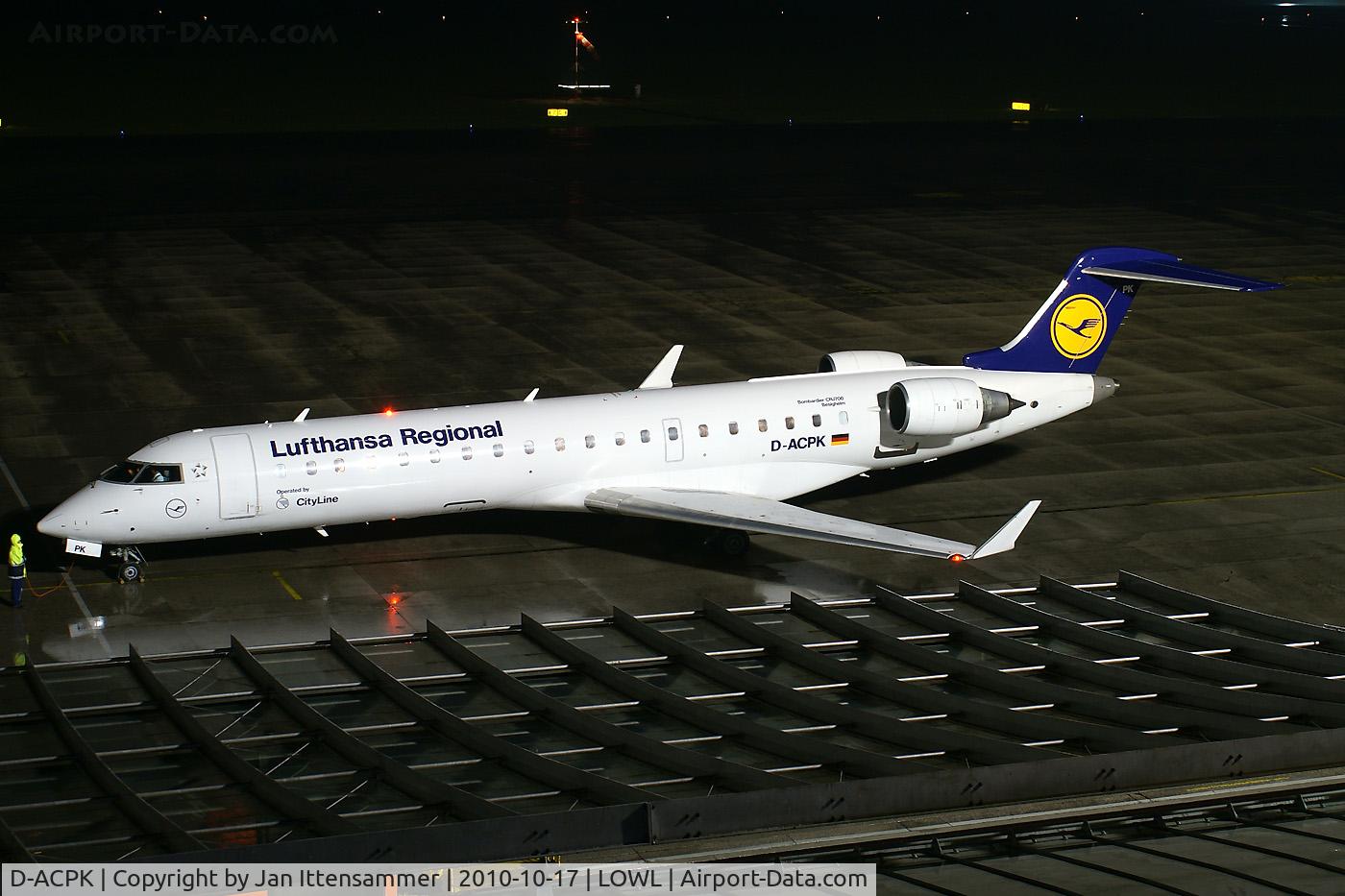 D-ACPK, 2002 Canadair CRJ-701ER (CL-600-2C10) Regional Jet C/N 10063, D-ACPK @ Linz Airport