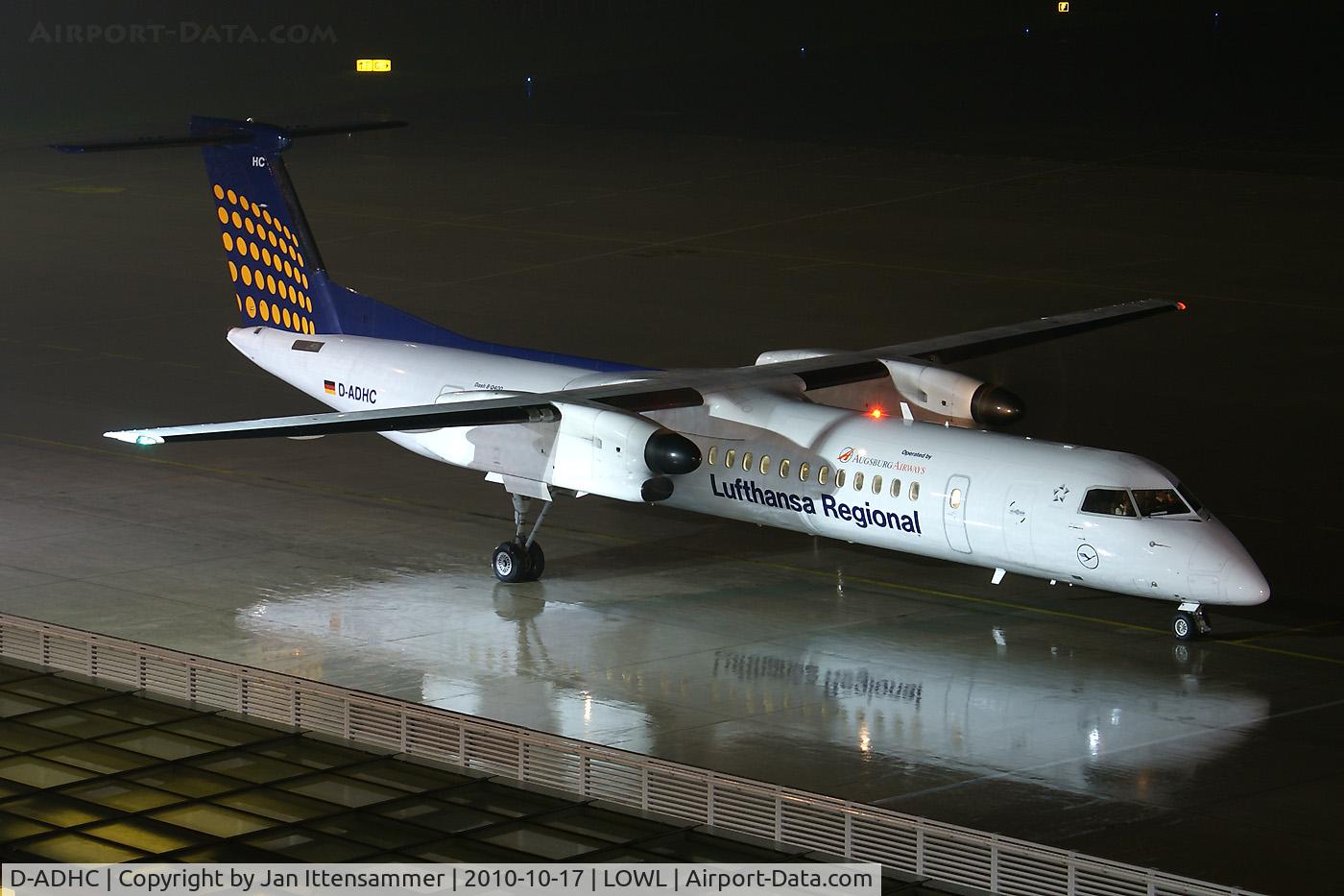 D-ADHC, 2001 De Havilland Canada DHC-8-402Q Dash 8 C/N 4045, D-ADHC @ Linz Airport