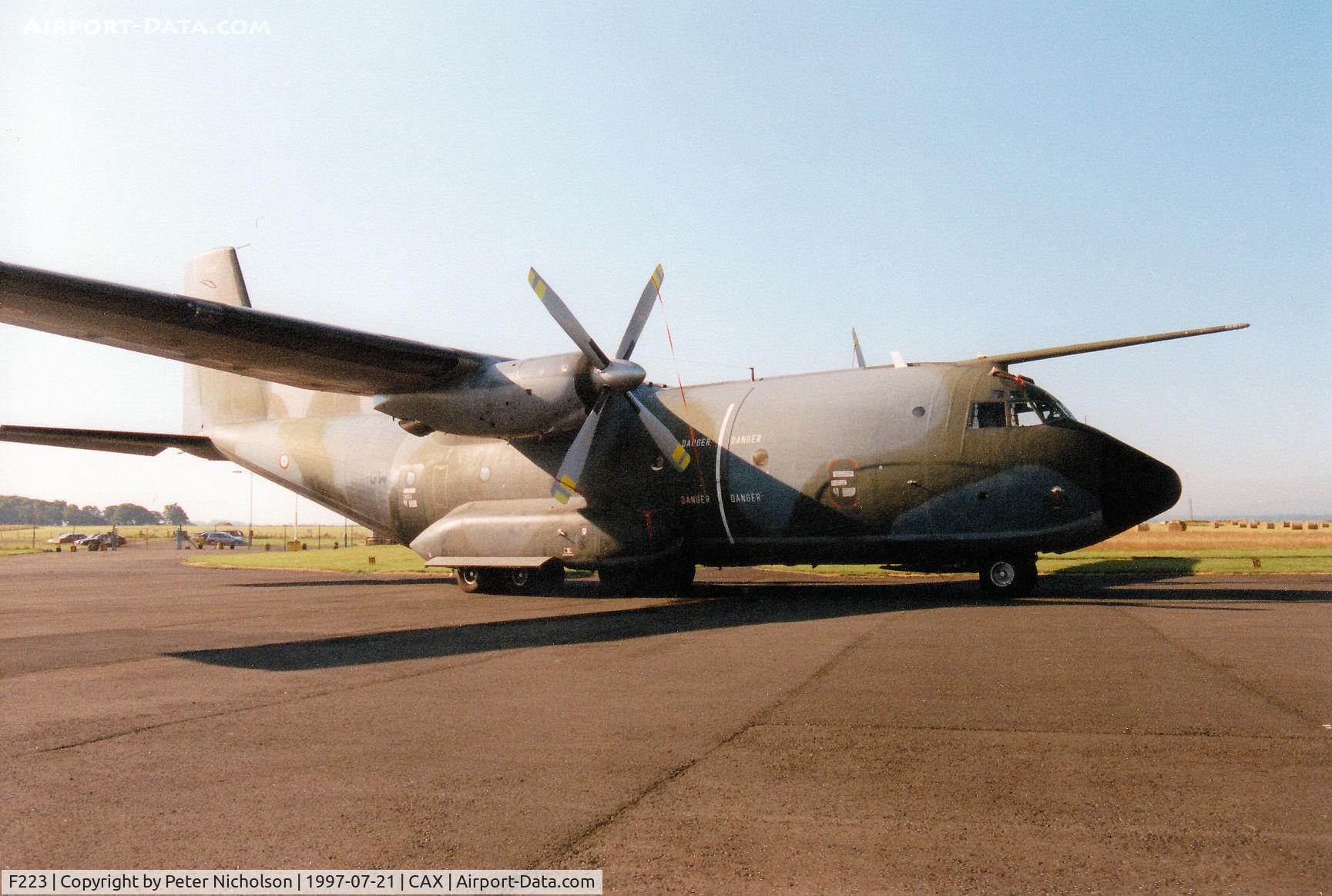 F223, 1985 Transall C-160NG C/N 223, Another view of Transall C.160NG, callsign COTAM 1463, of ET-64 on deployment to Carlisle in the Summer of 1997.