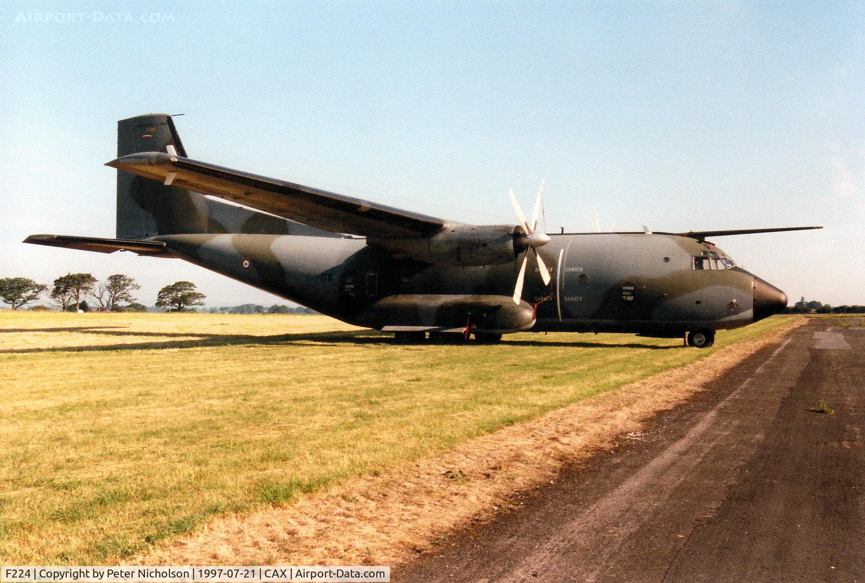 F224, 1985 Transall C-160NG C/N 224, Transall C.160NG, callsign COTAM 1460, of ET-64 on deployment to Carlisle for an exercise in the Summer of 1997.