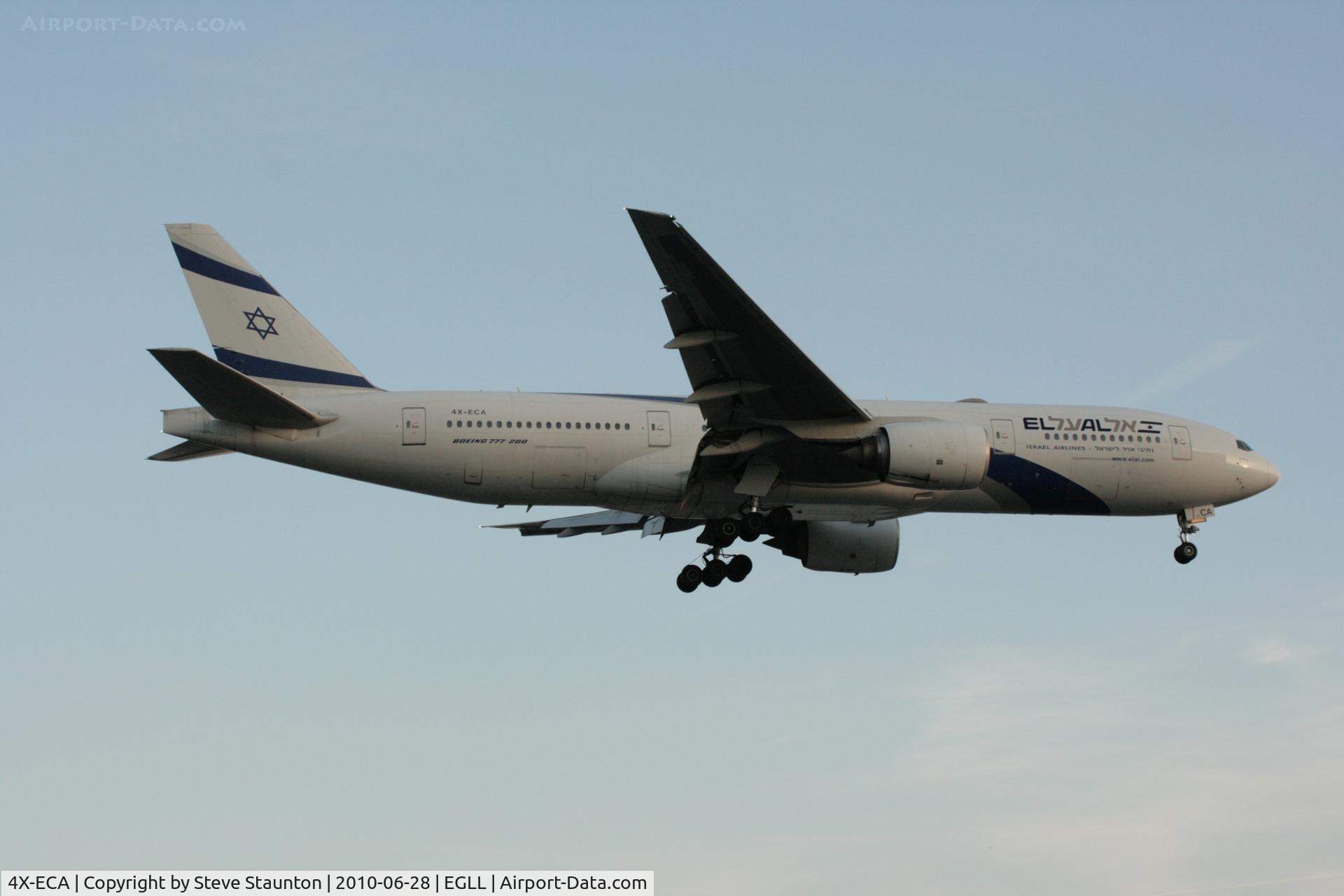 4X-ECA, 2001 Boeing 777-258/ER C/N 30831, Taken at Heathrow Airport, June 2010
