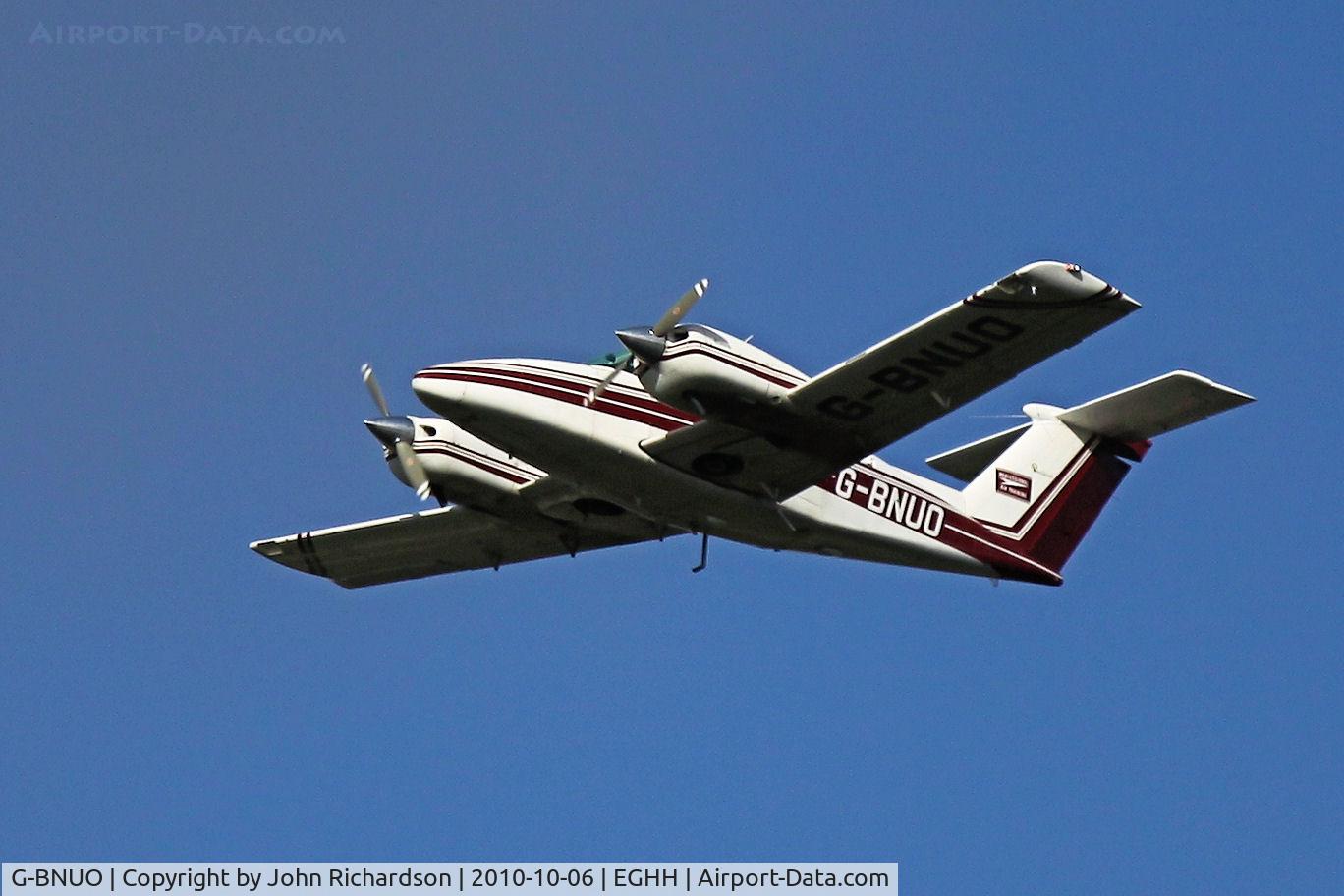 G-BNUO, 1979 Beech 76 Duchess C/N ME-250, Departing Herne Airport