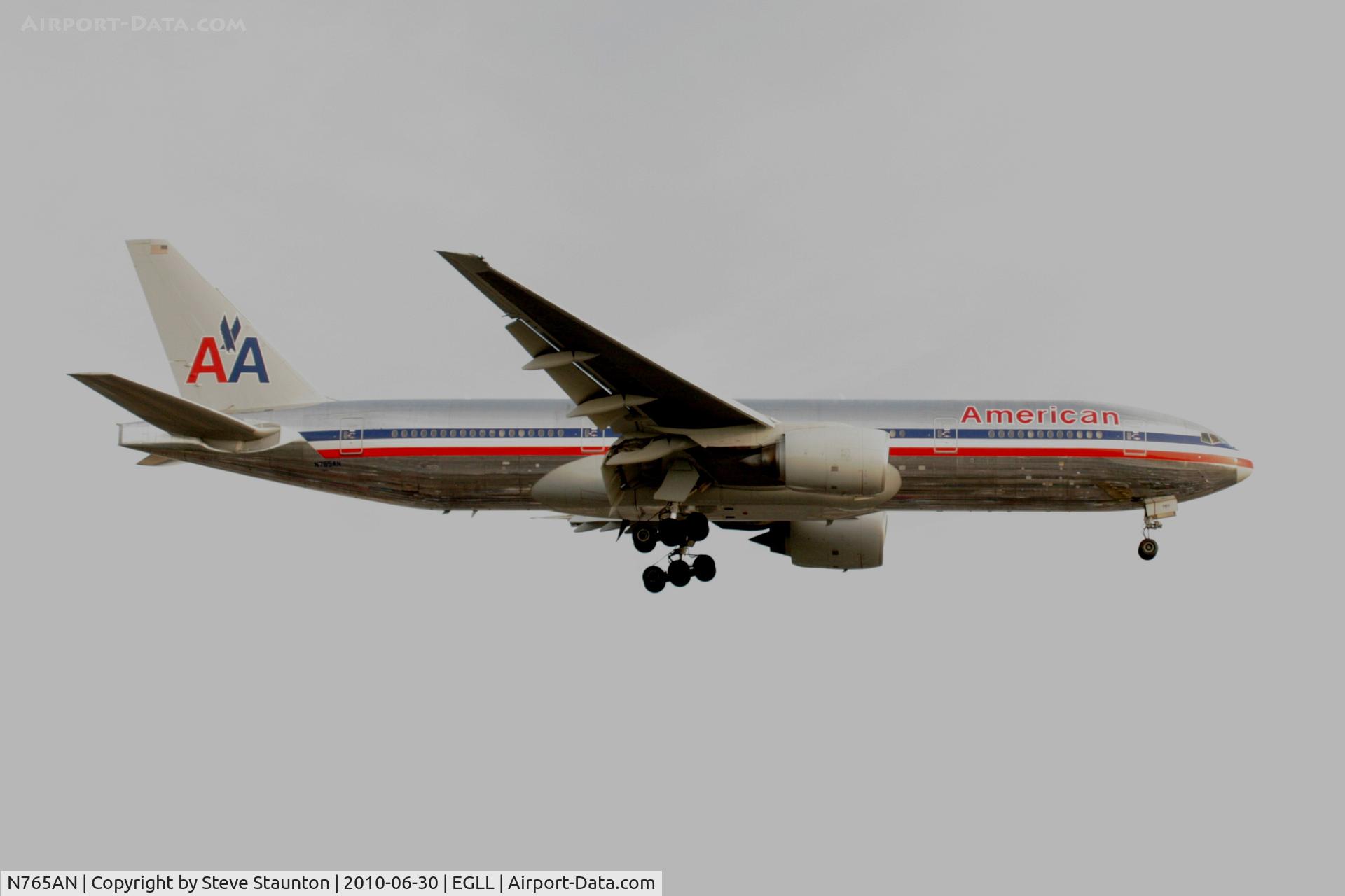 N765AN, 2003 Boeing 777-223 C/N 32879, Taken at Heathrow Airport, June 2010