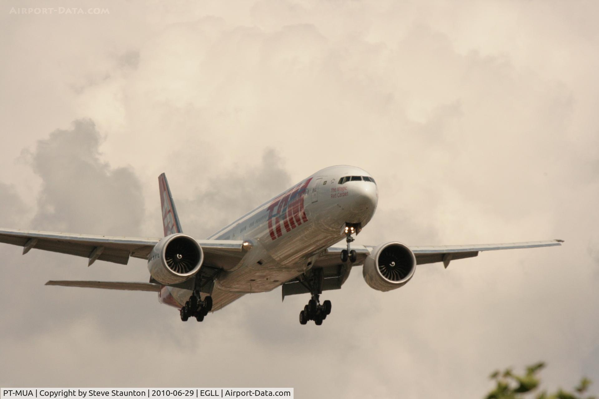 PT-MUA, 2008 Boeing 777-32W/ER C/N 37664, Taken at Heathrow Airport, June 2010