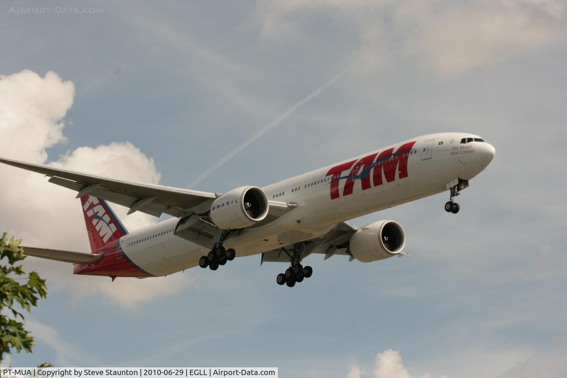 PT-MUA, 2008 Boeing 777-32W/ER C/N 37664, Taken at Heathrow Airport, June 2010