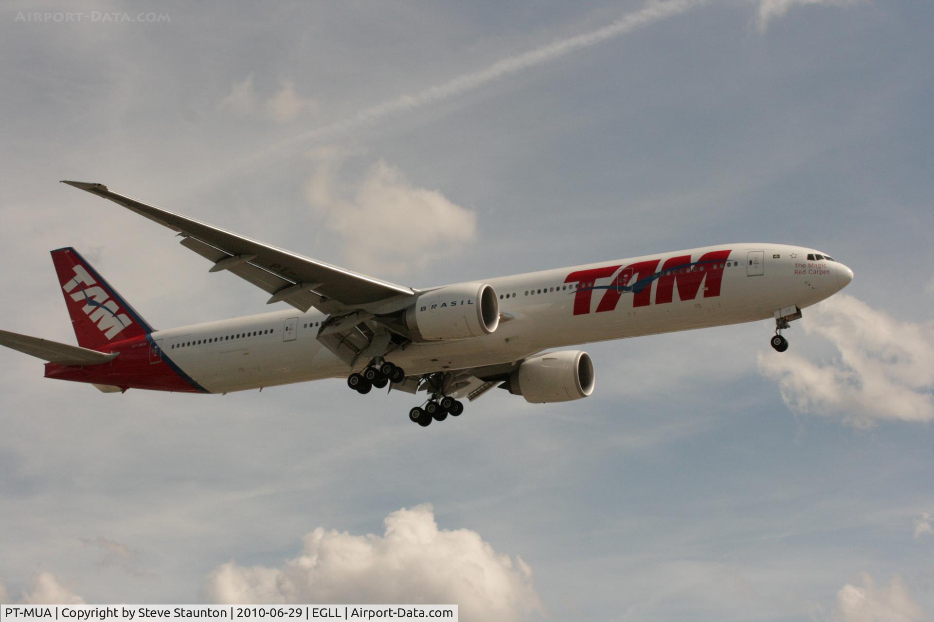 PT-MUA, 2008 Boeing 777-32W/ER C/N 37664, Taken at Heathrow Airport, June 2010