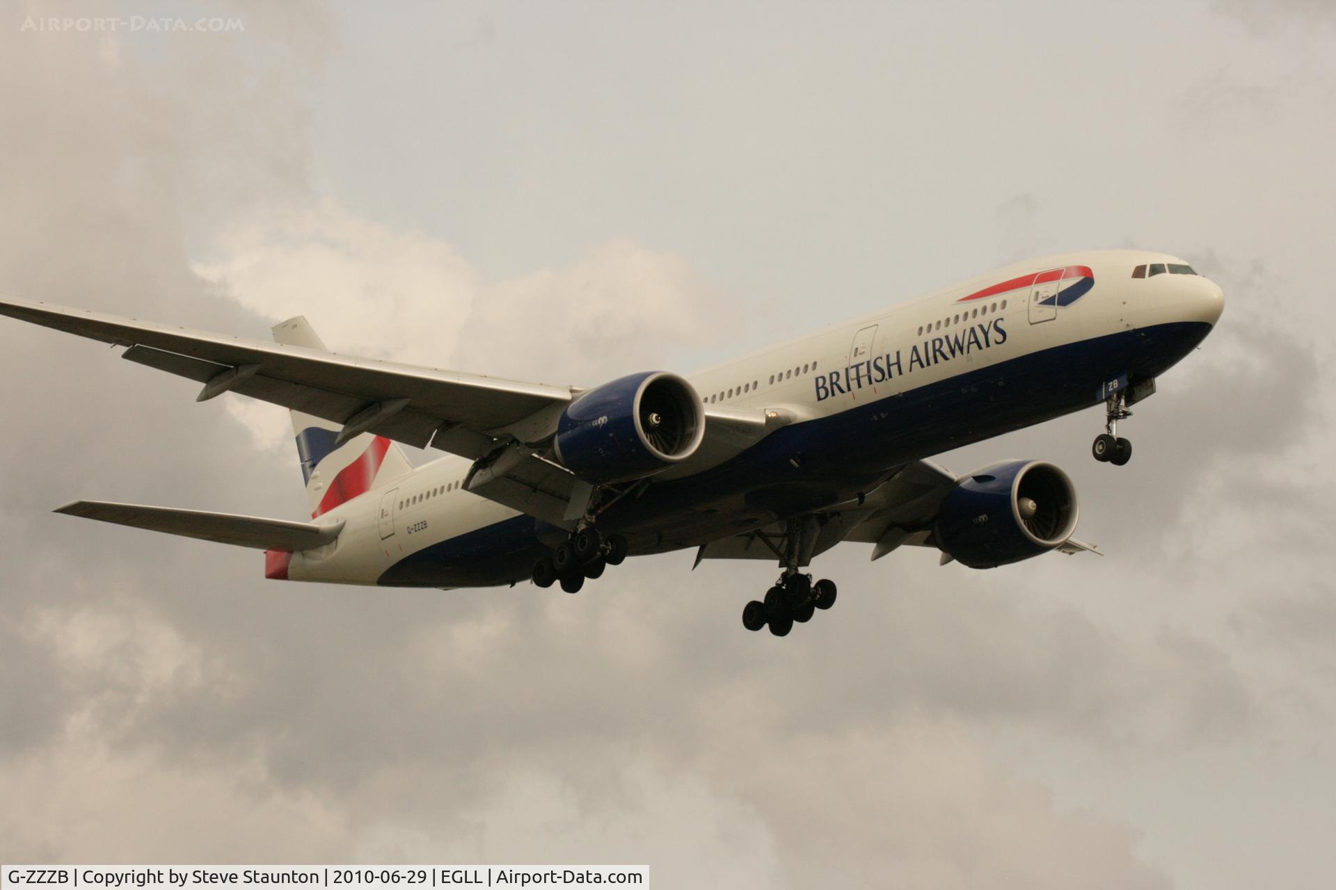 G-ZZZB, 1995 Boeing 777-236 C/N 27106, Taken at Heathrow Airport, June 2010