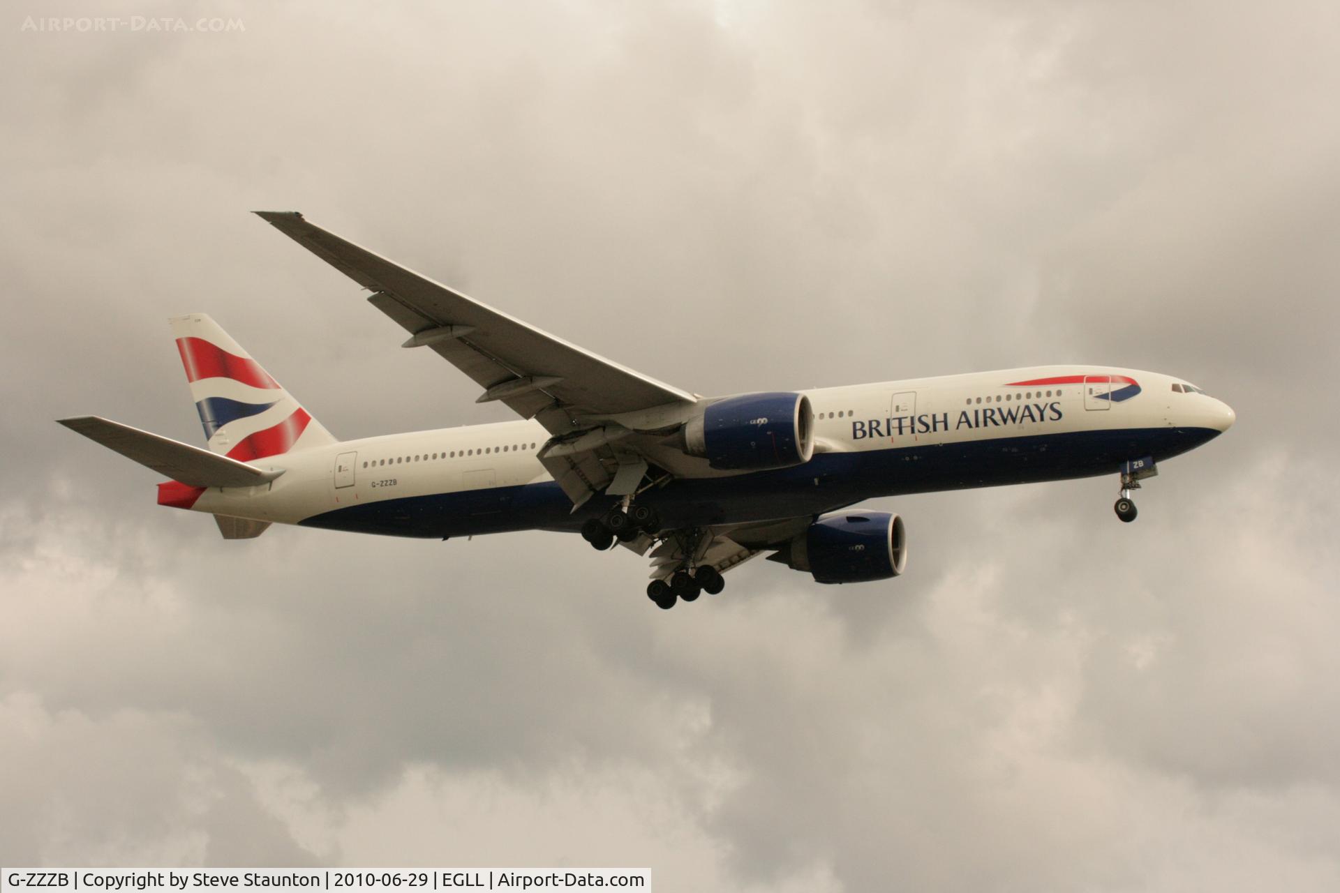 G-ZZZB, 1995 Boeing 777-236 C/N 27106, Taken at Heathrow Airport, June 2010