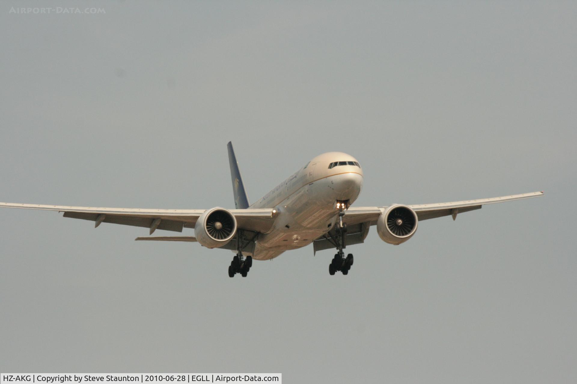 HZ-AKG, 1998 Boeing 777-268/ER C/N 28350, Taken at Heathrow Airport, June 2010
