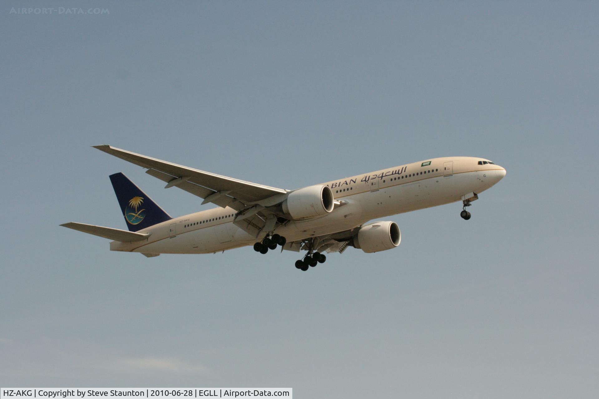 HZ-AKG, 1998 Boeing 777-268/ER C/N 28350, Taken at Heathrow Airport, June 2010