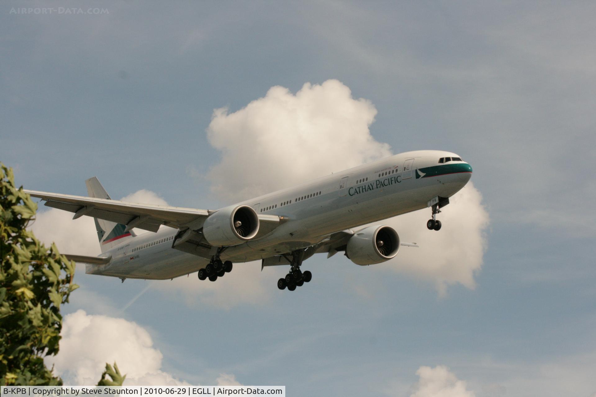 B-KPB, 2007 Boeing 777-367/ER C/N 35299, Taken at Heathrow Airport, June 2010