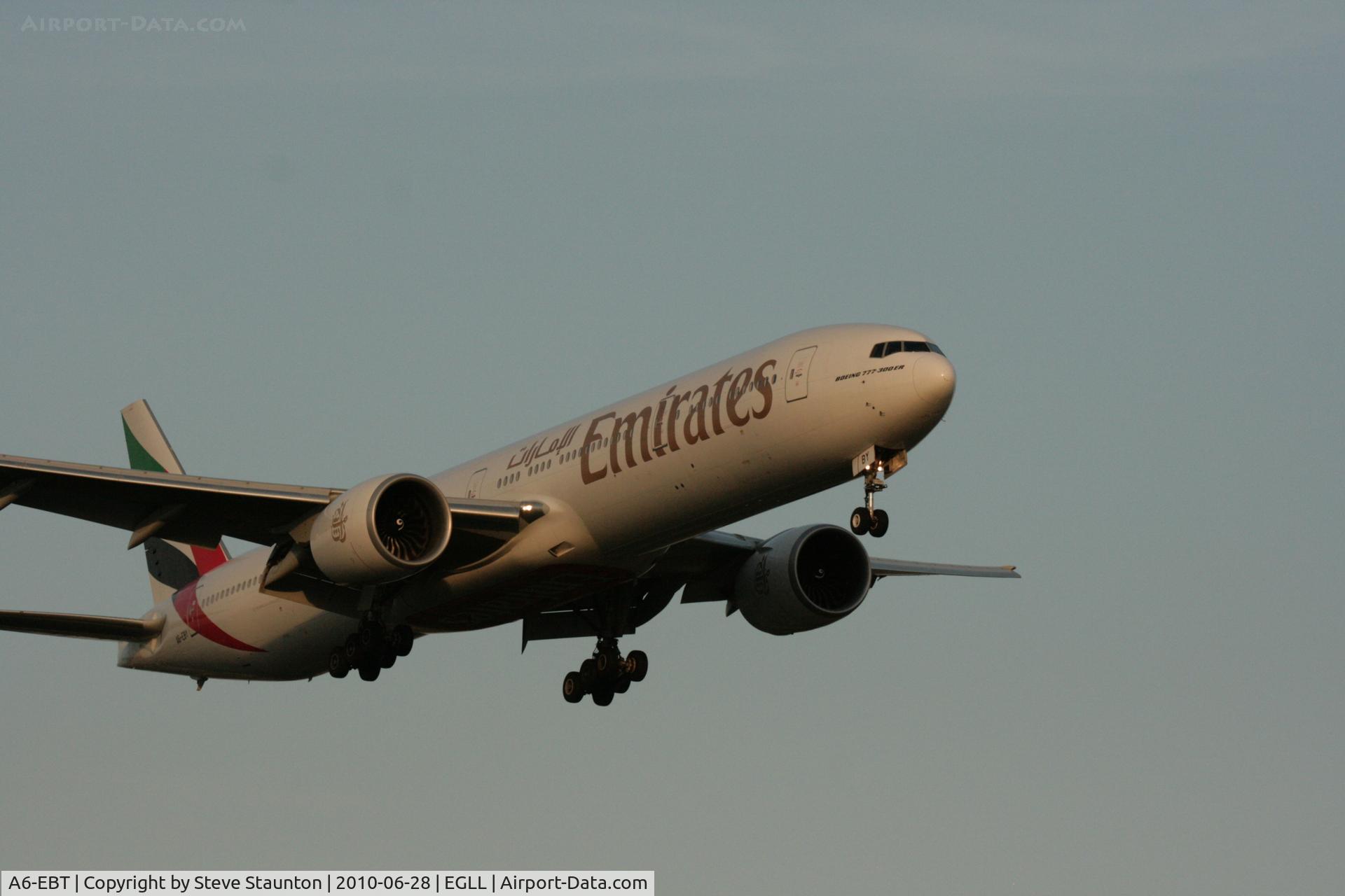 A6-EBT, 2006 Boeing 777-31H/ER C/N 32730, Taken at Heathrow Airport, June 2010