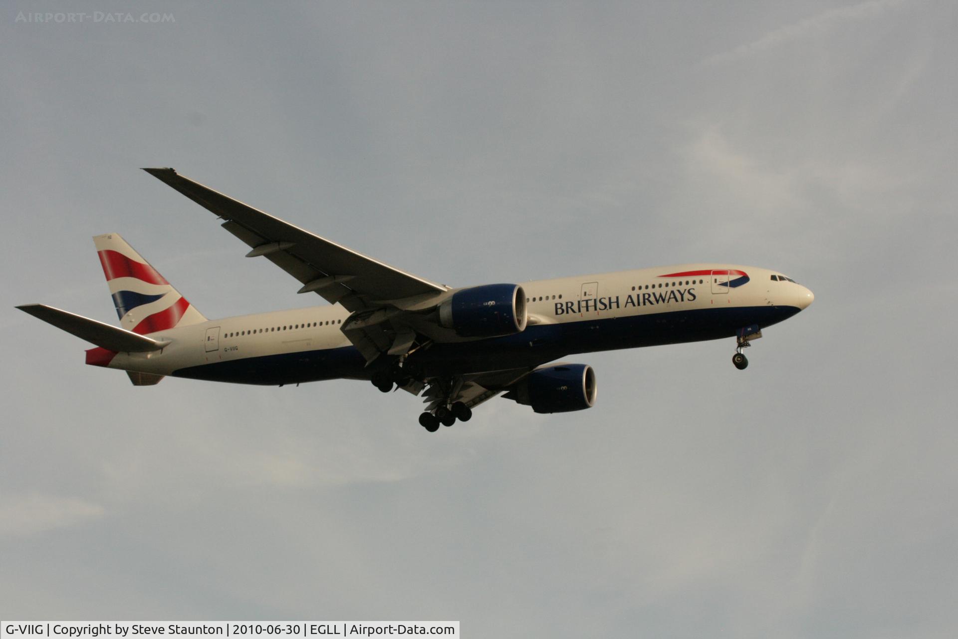 G-VIIG, 1997 Boeing 777-236/ER C/N 27489, Taken at Heathrow Airport, June 2010