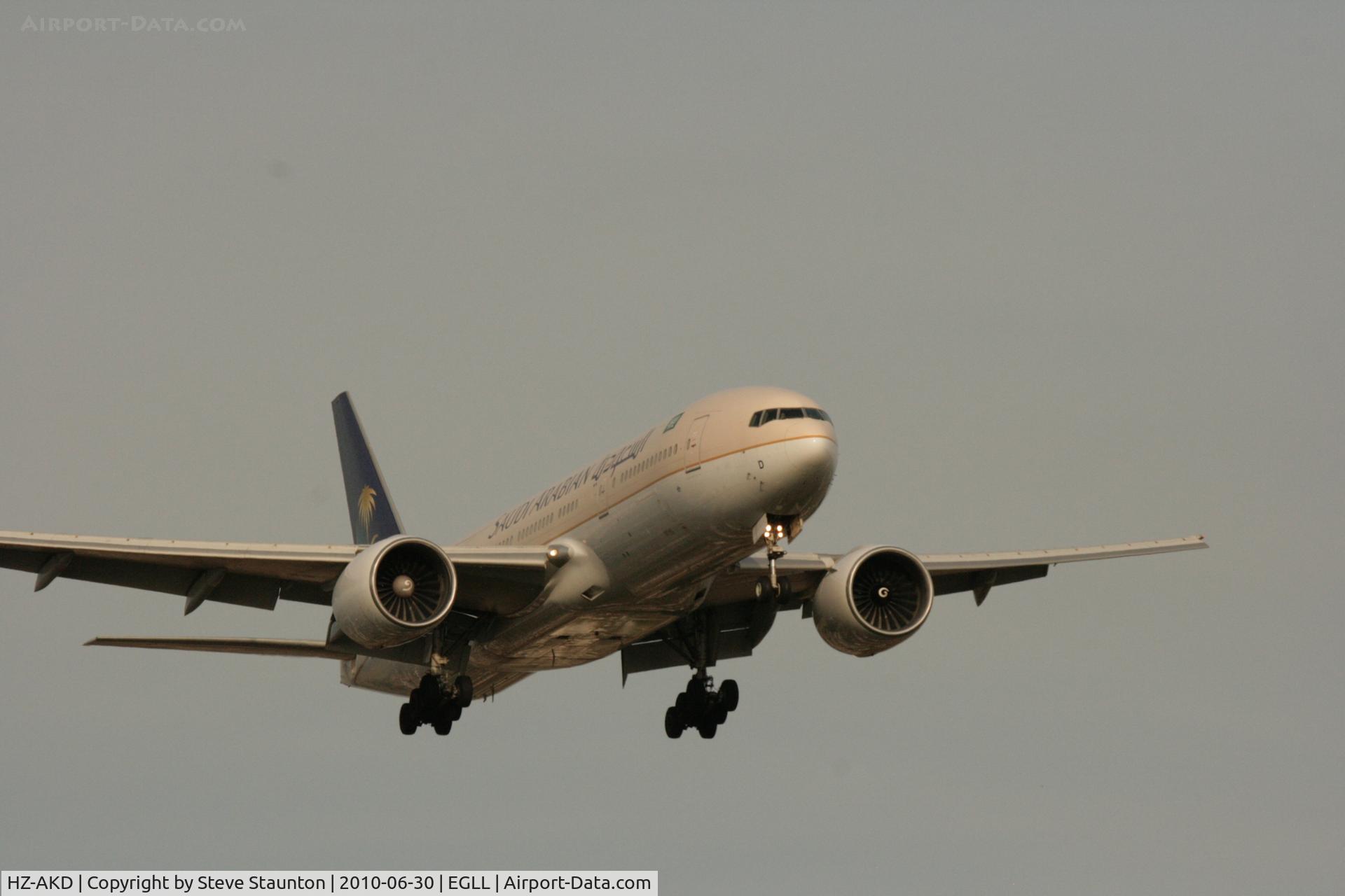 HZ-AKD, 1997 Boeing 777-268/ER C/N 28347, Taken at Heathrow Airport, June 2010