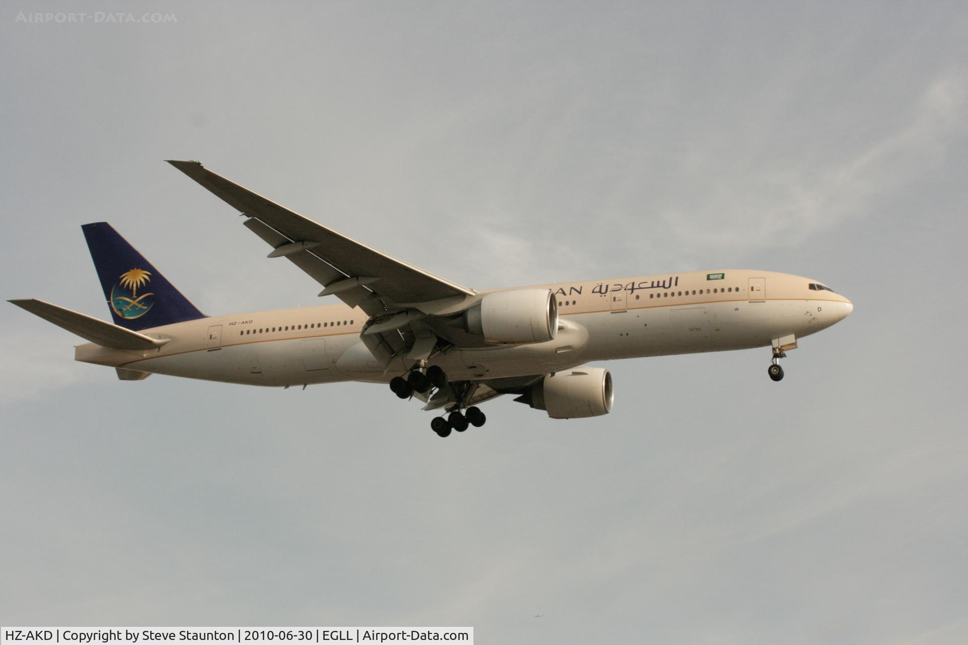 HZ-AKD, 1997 Boeing 777-268/ER C/N 28347, Taken at Heathrow Airport, June 2010