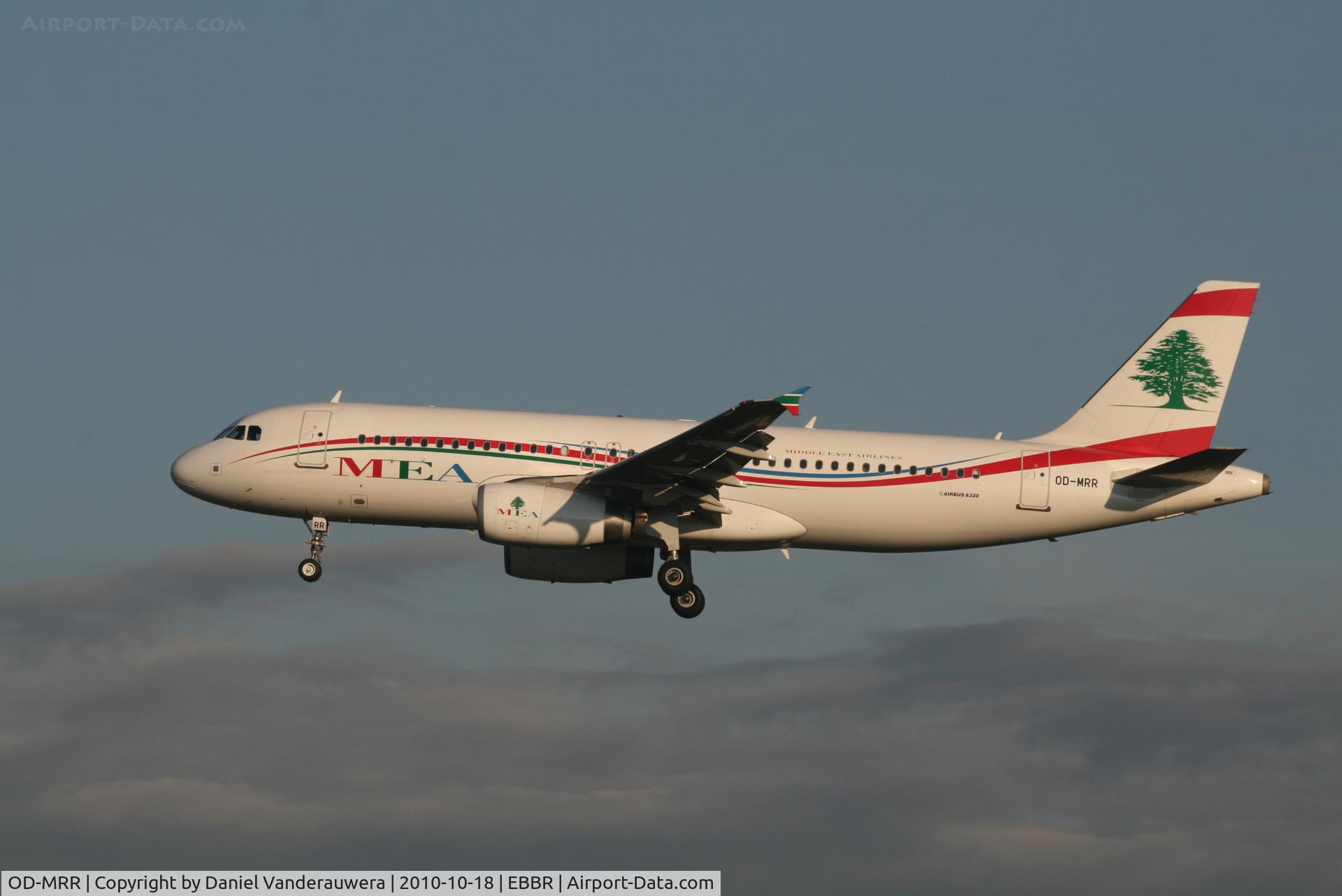 OD-MRR, 2009 Airbus A320-232 C/N 3837, Arrival of flight ME215 to RWY 25L