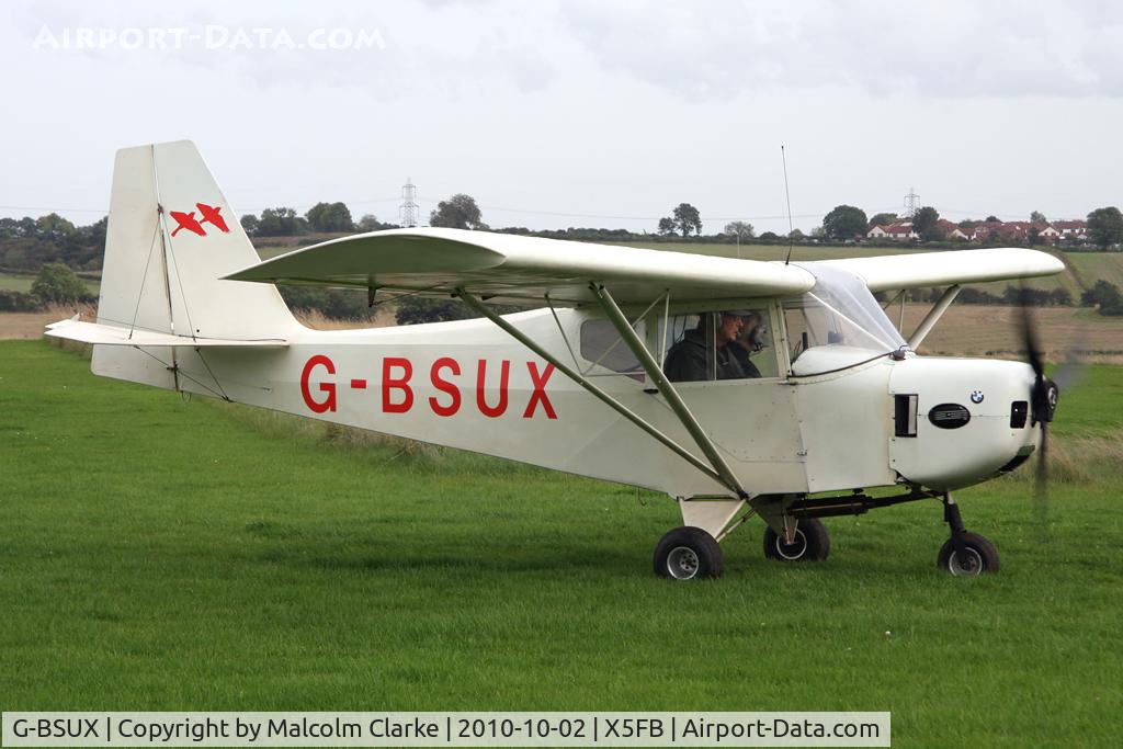 G-BSUX, 1991 Carlson Sparrow II C/N PFA 209-11794, Carlson Sparrow ll at Fishburn Airfield, October 2010.