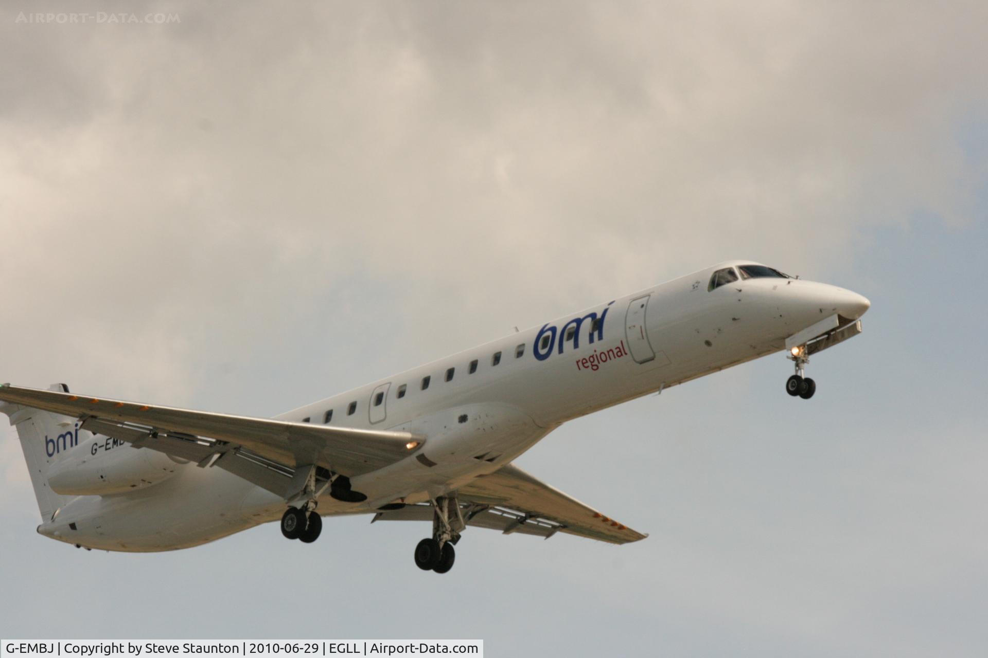G-EMBJ, 1999 Embraer ERJ-145EU (EMB-145EU) C/N 145134, Taken at Heathrow Airport, June 2010