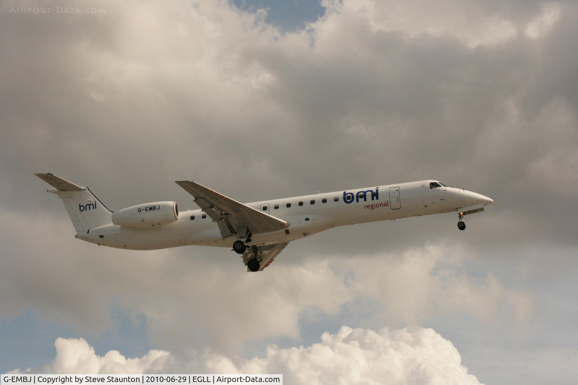 G-EMBJ, 1999 Embraer ERJ-145EU (EMB-145EU) C/N 145134, Taken at Heathrow Airport, June 2010
